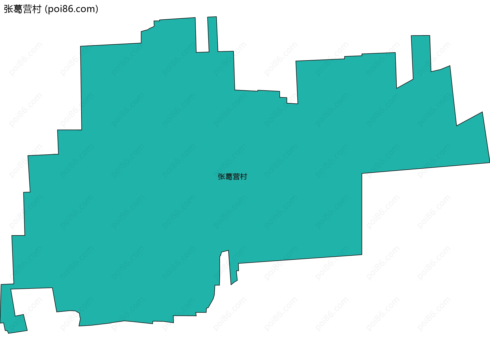 张葛营村边界地图