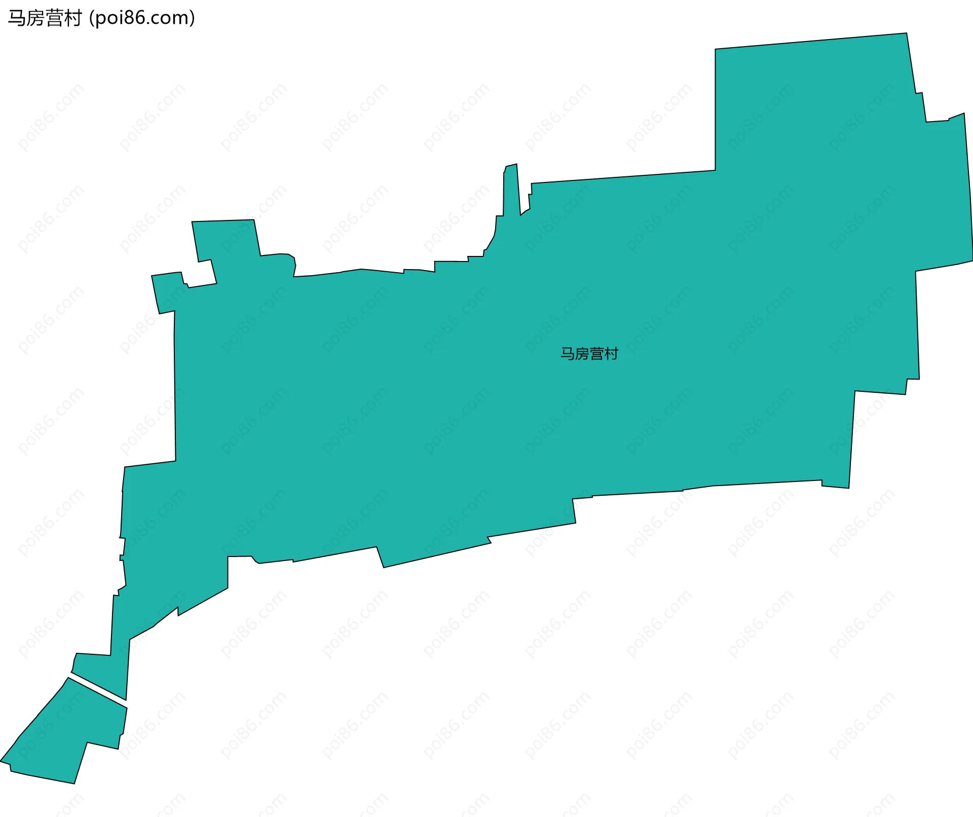 马房营村边界地图