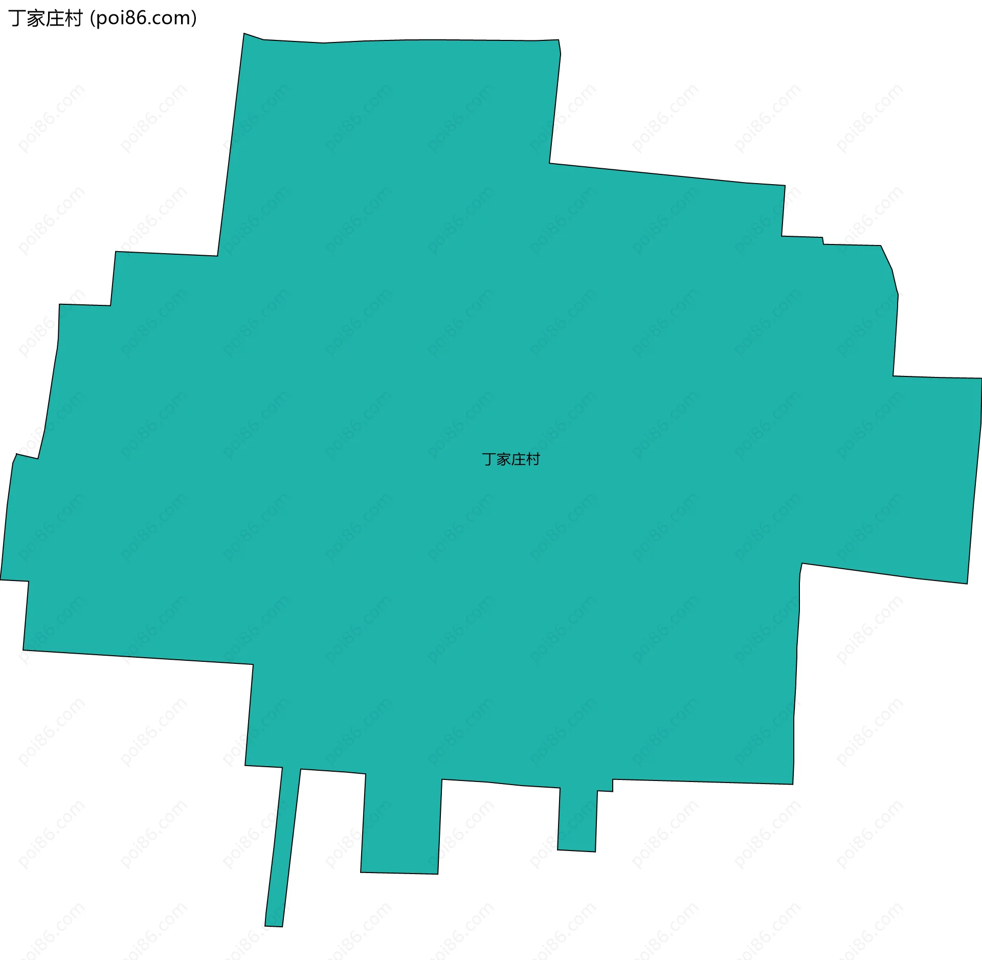丁家庄村边界地图