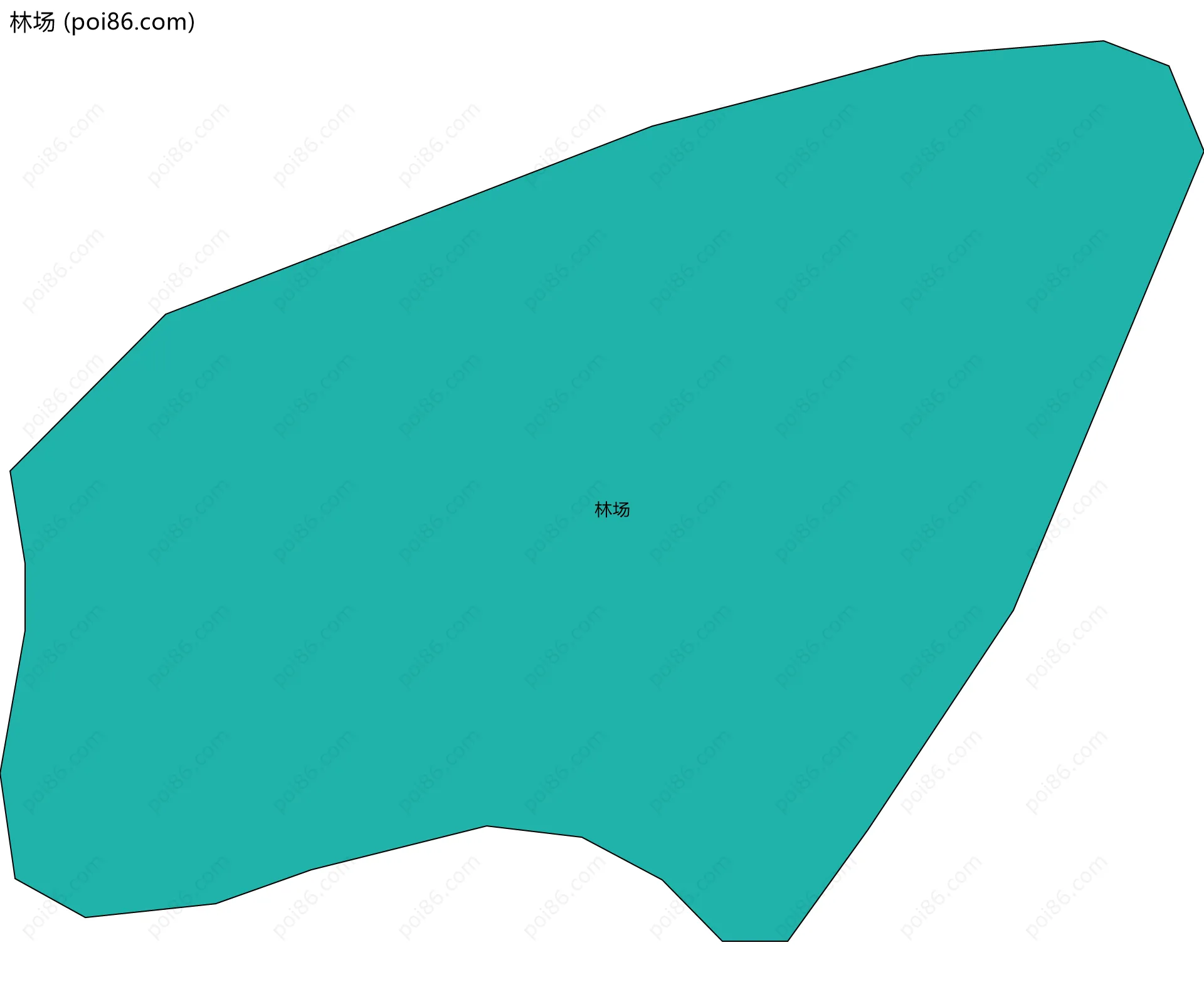 林场边界地图(五级行政区划)