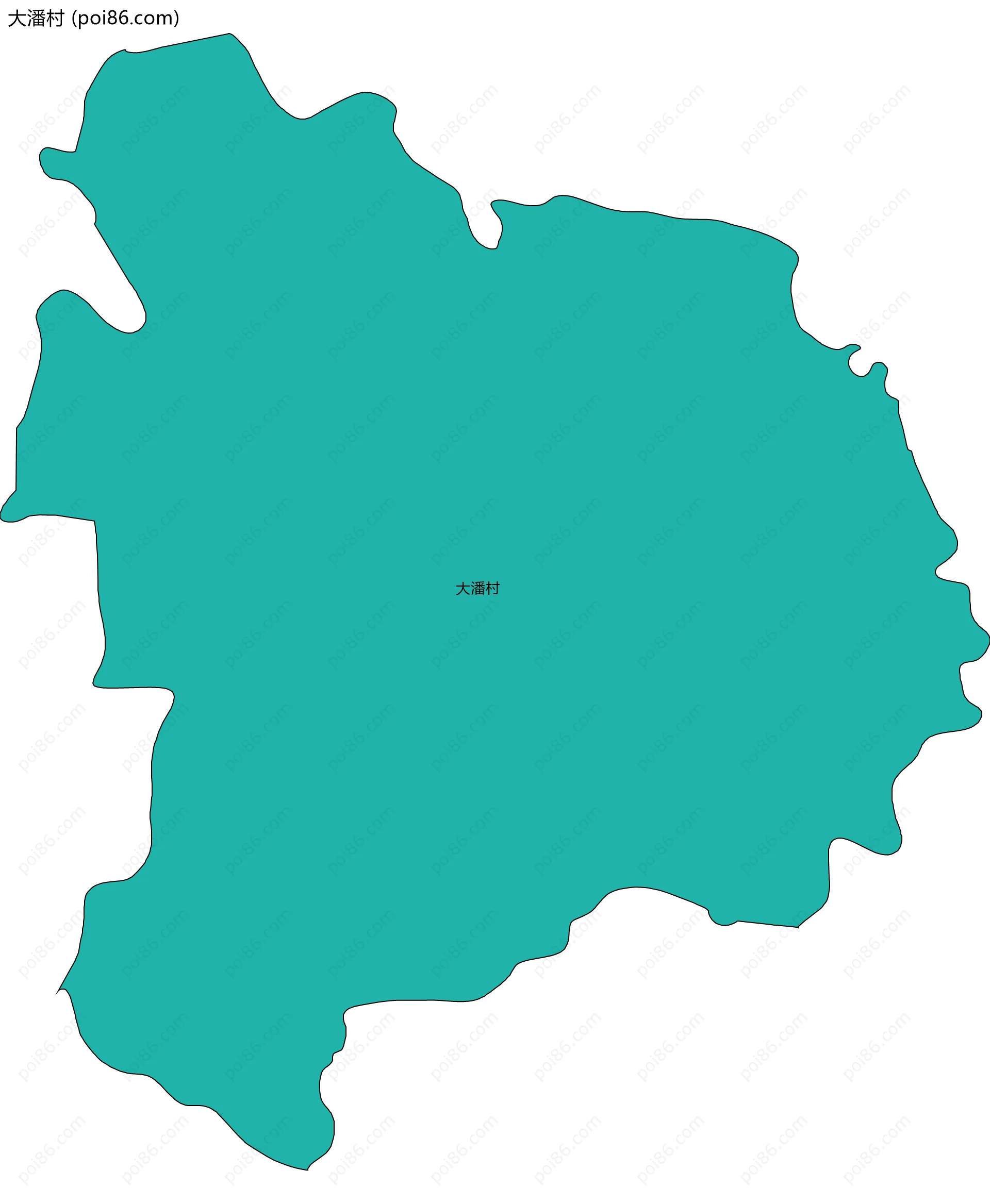 大潘村边界地图