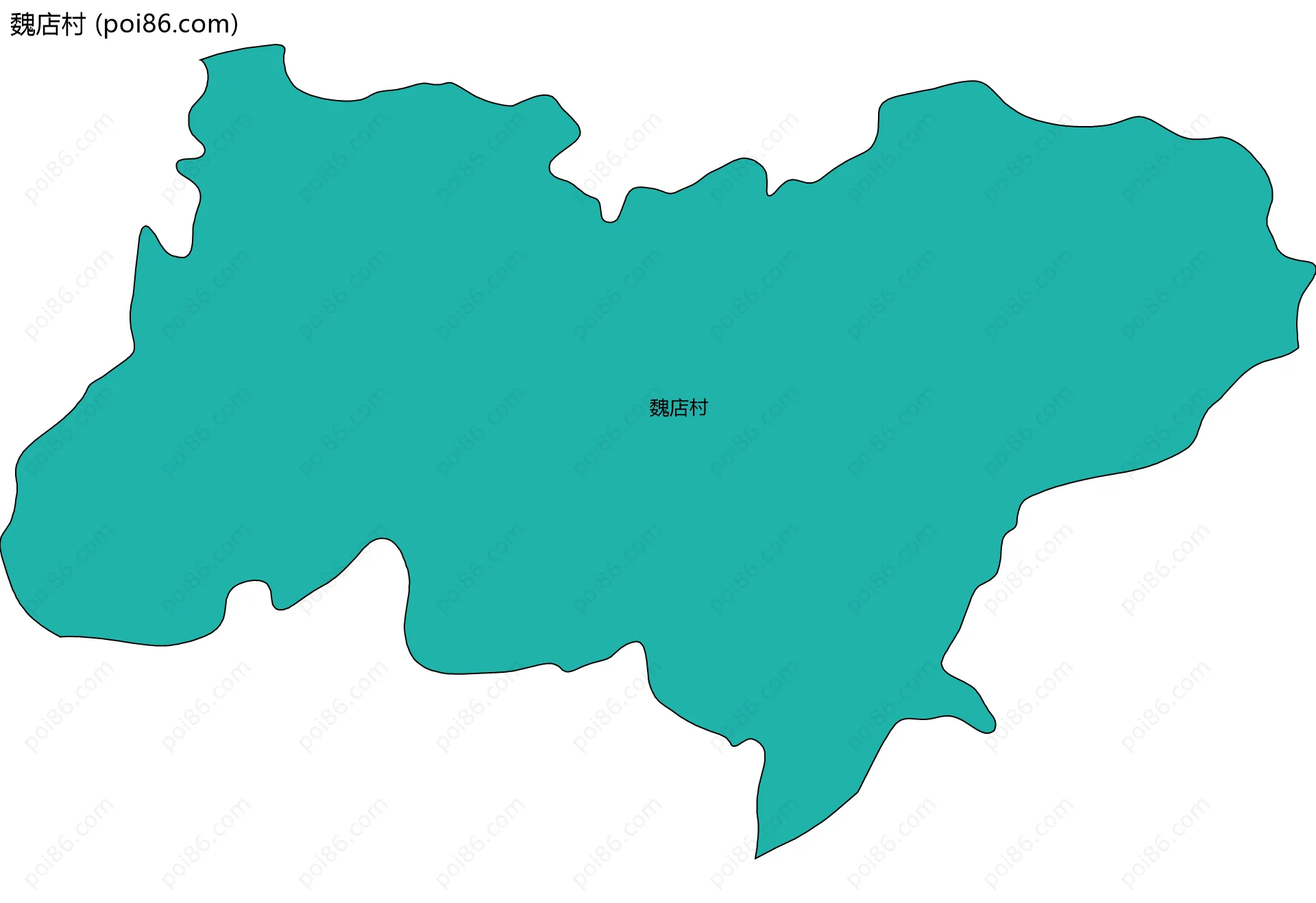 魏店村边界地图