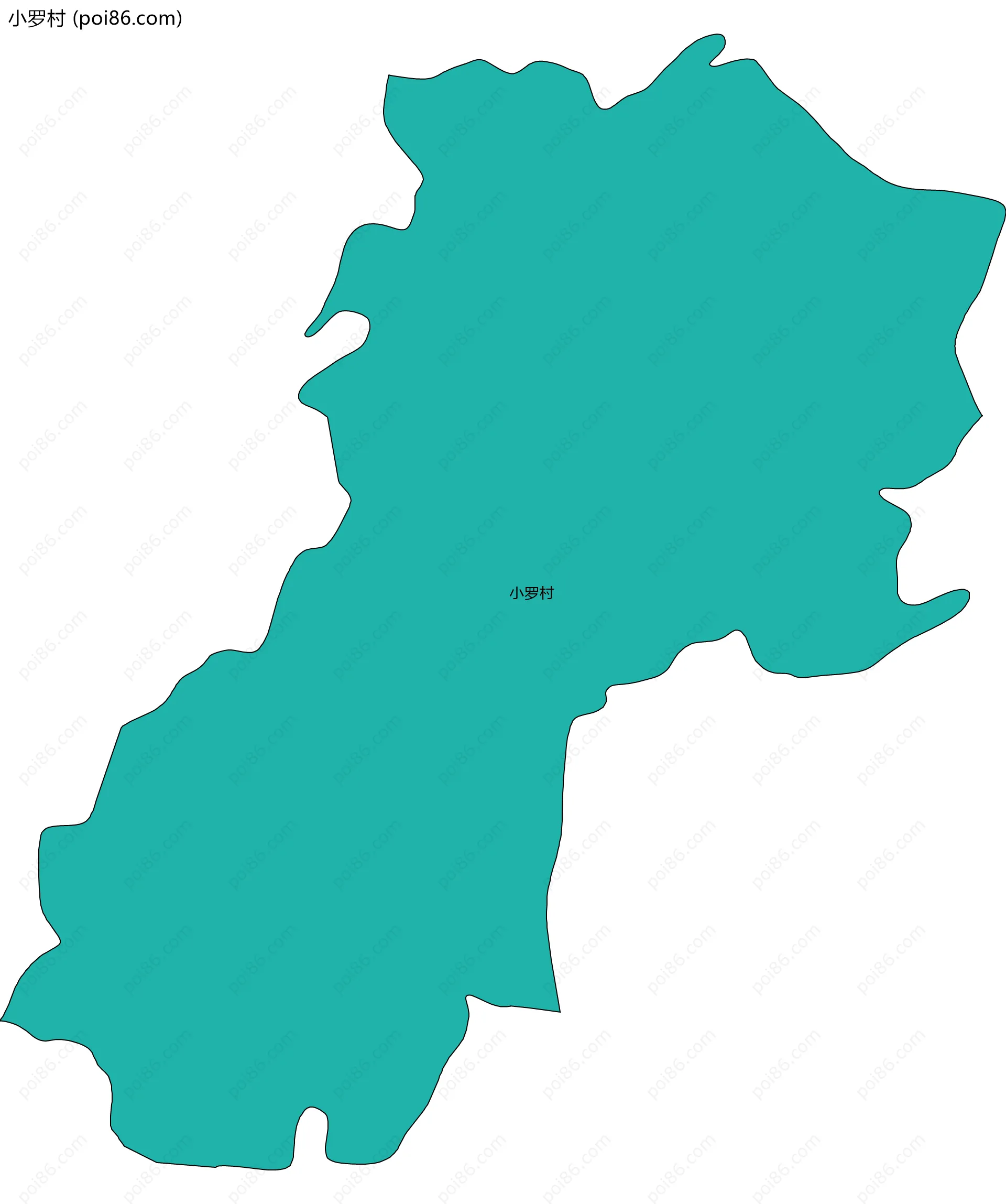 小罗村边界地图