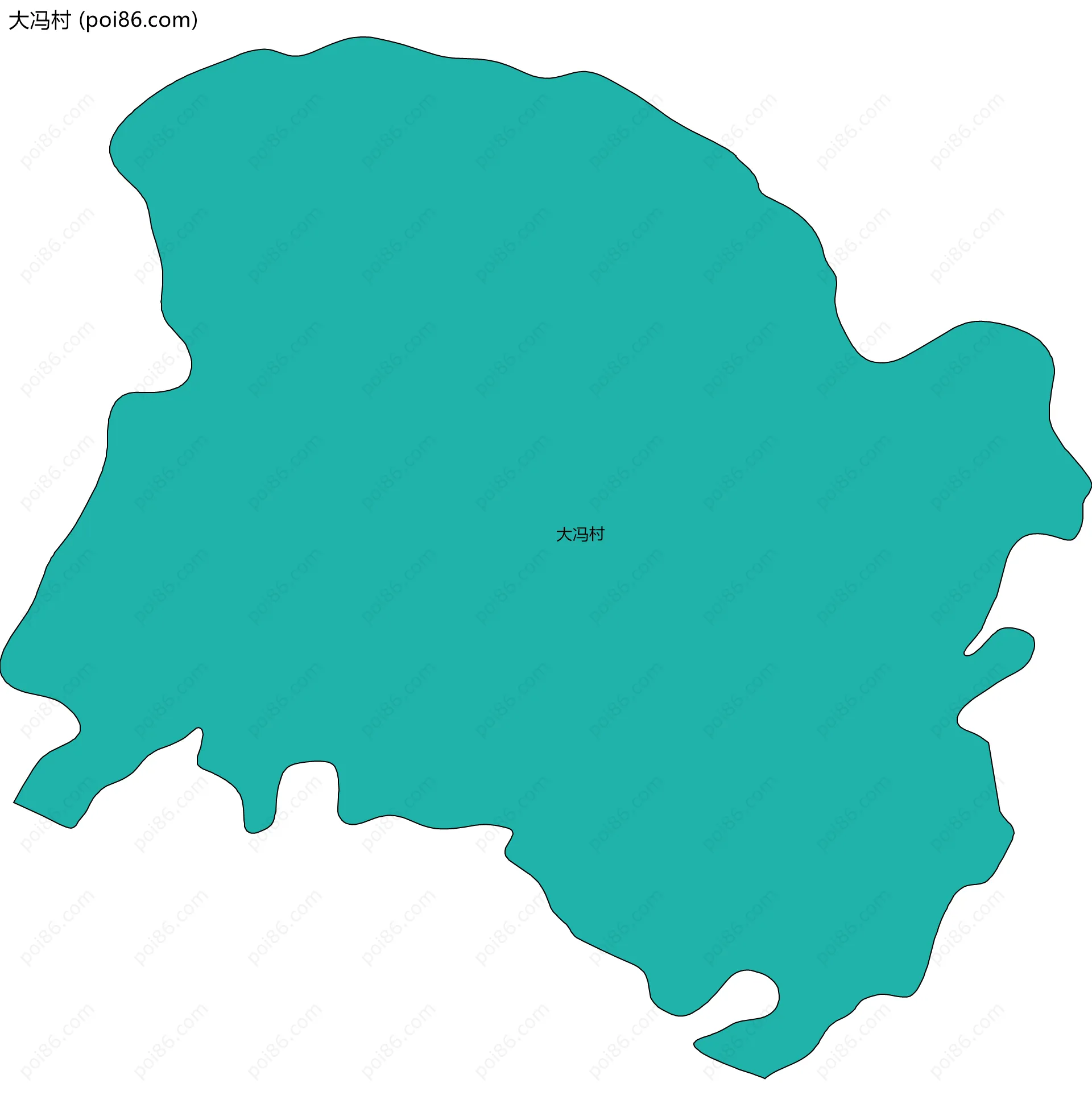 大冯村边界地图