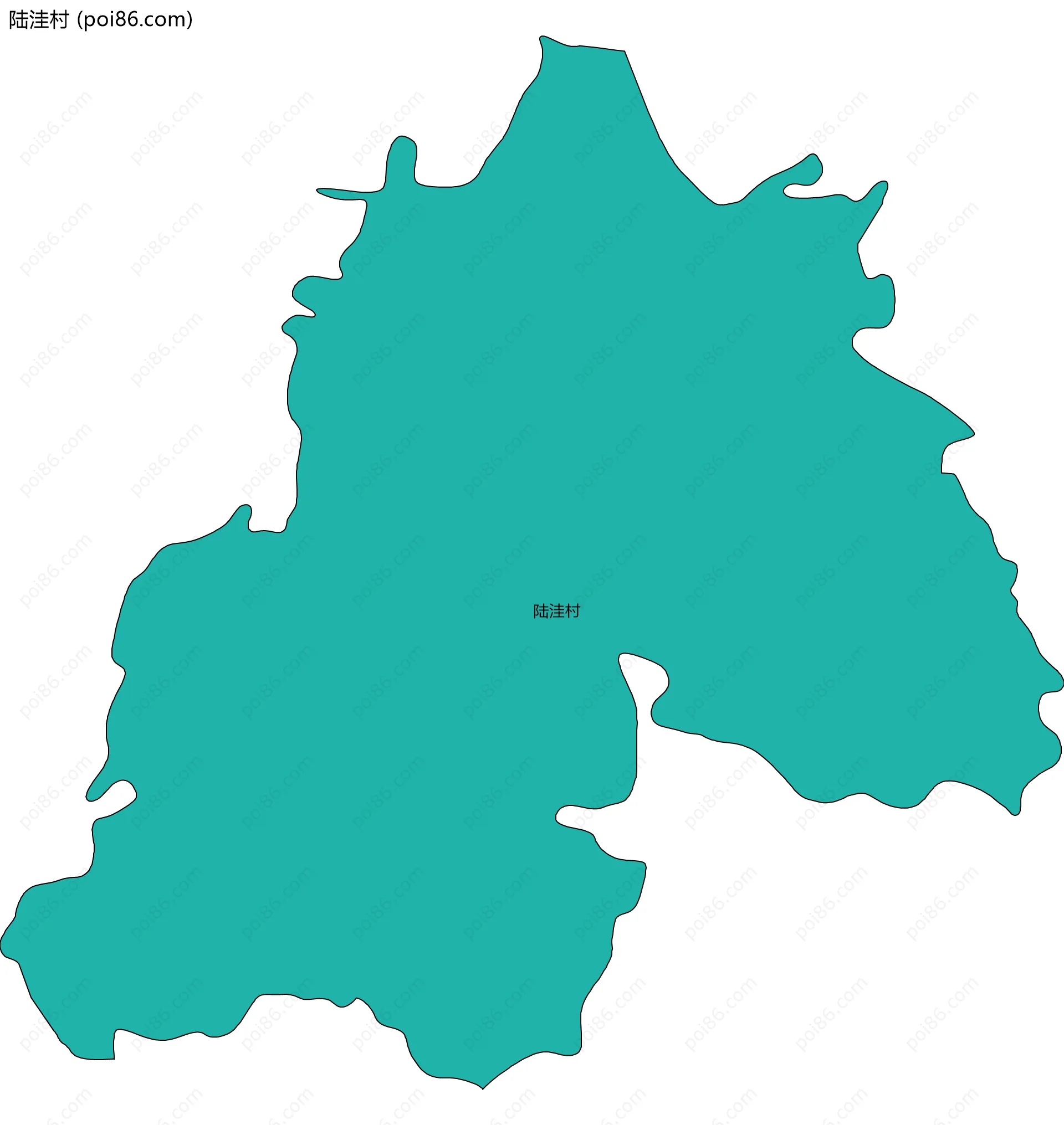 陆洼村边界地图