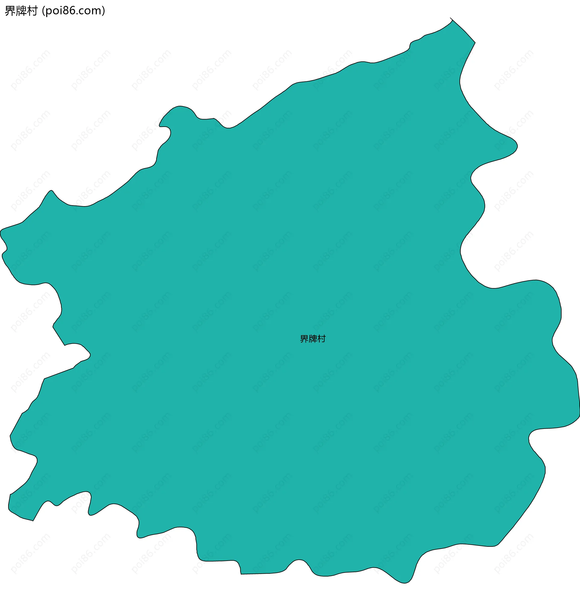 界牌村边界地图