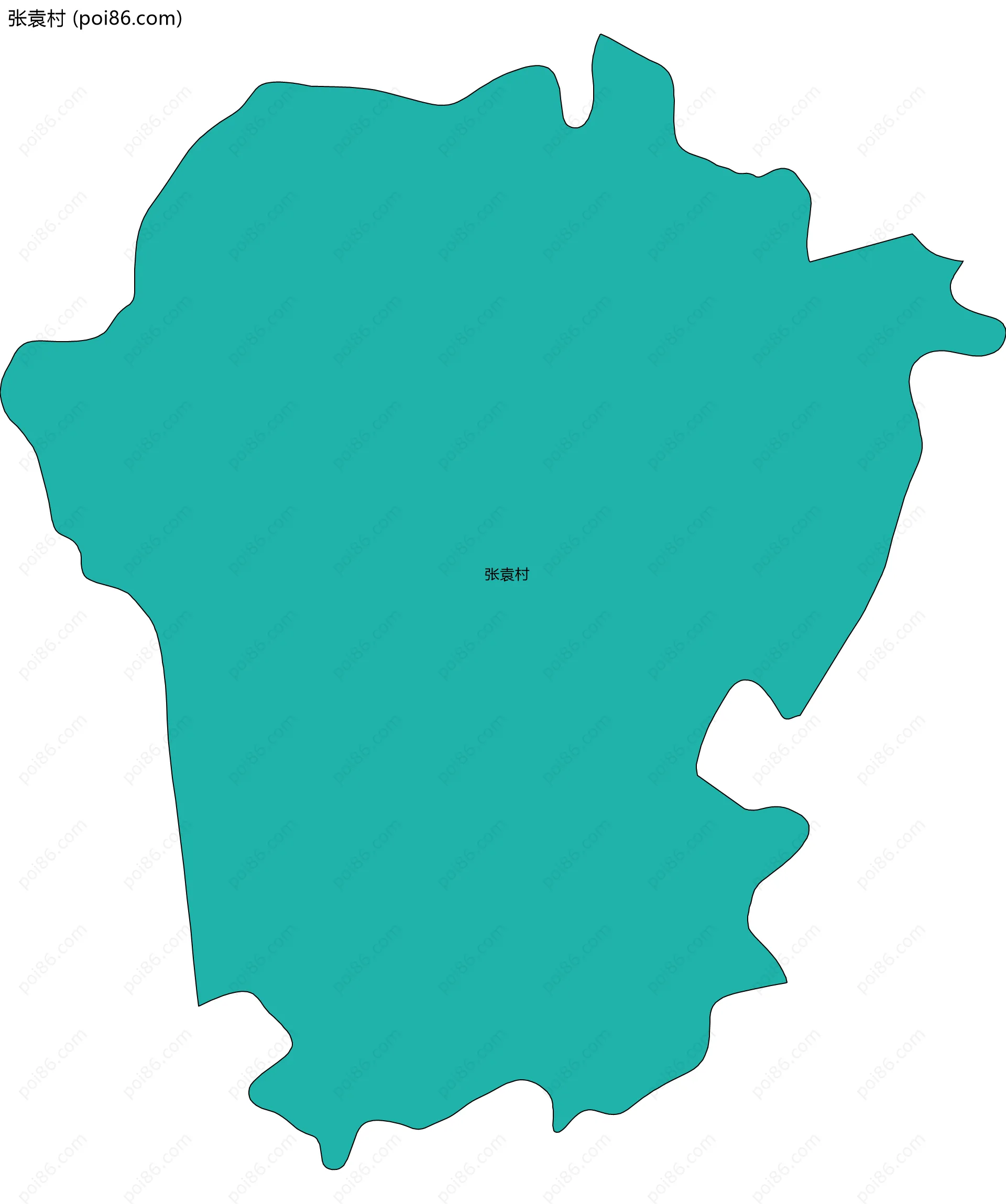 张袁村边界地图