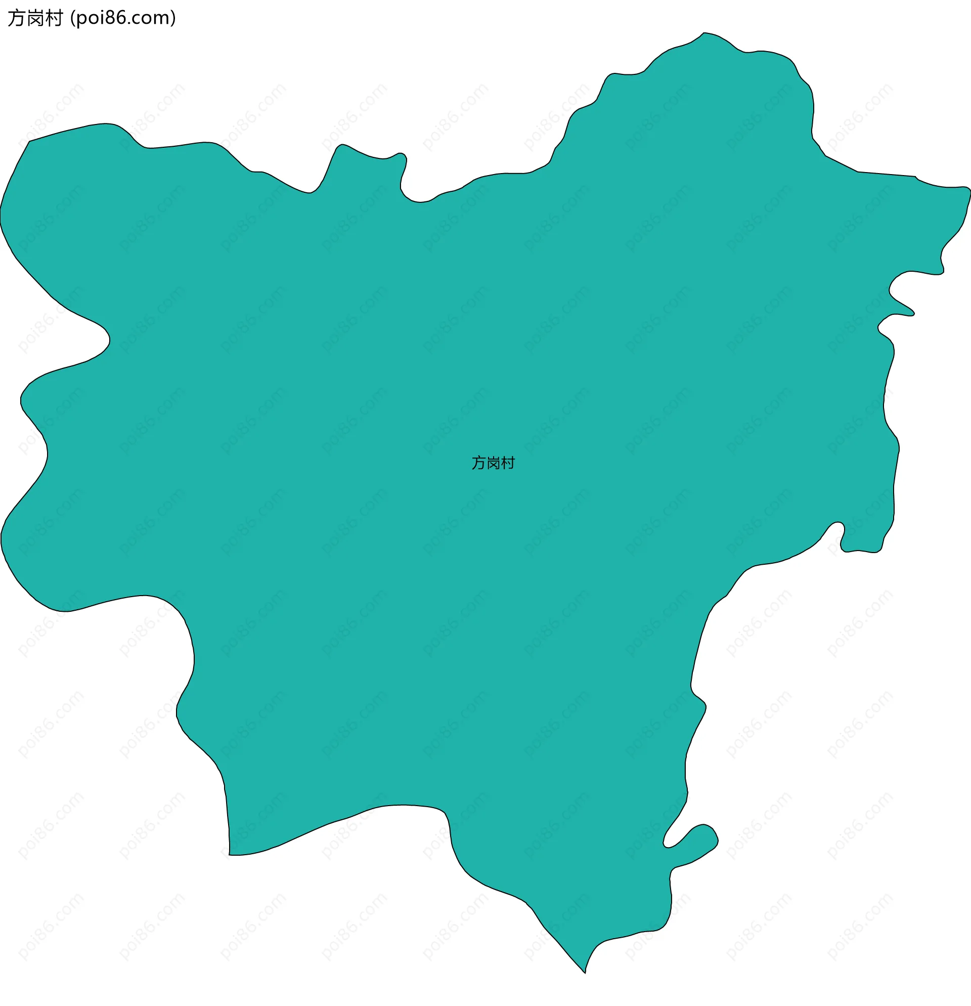 方岗村边界地图