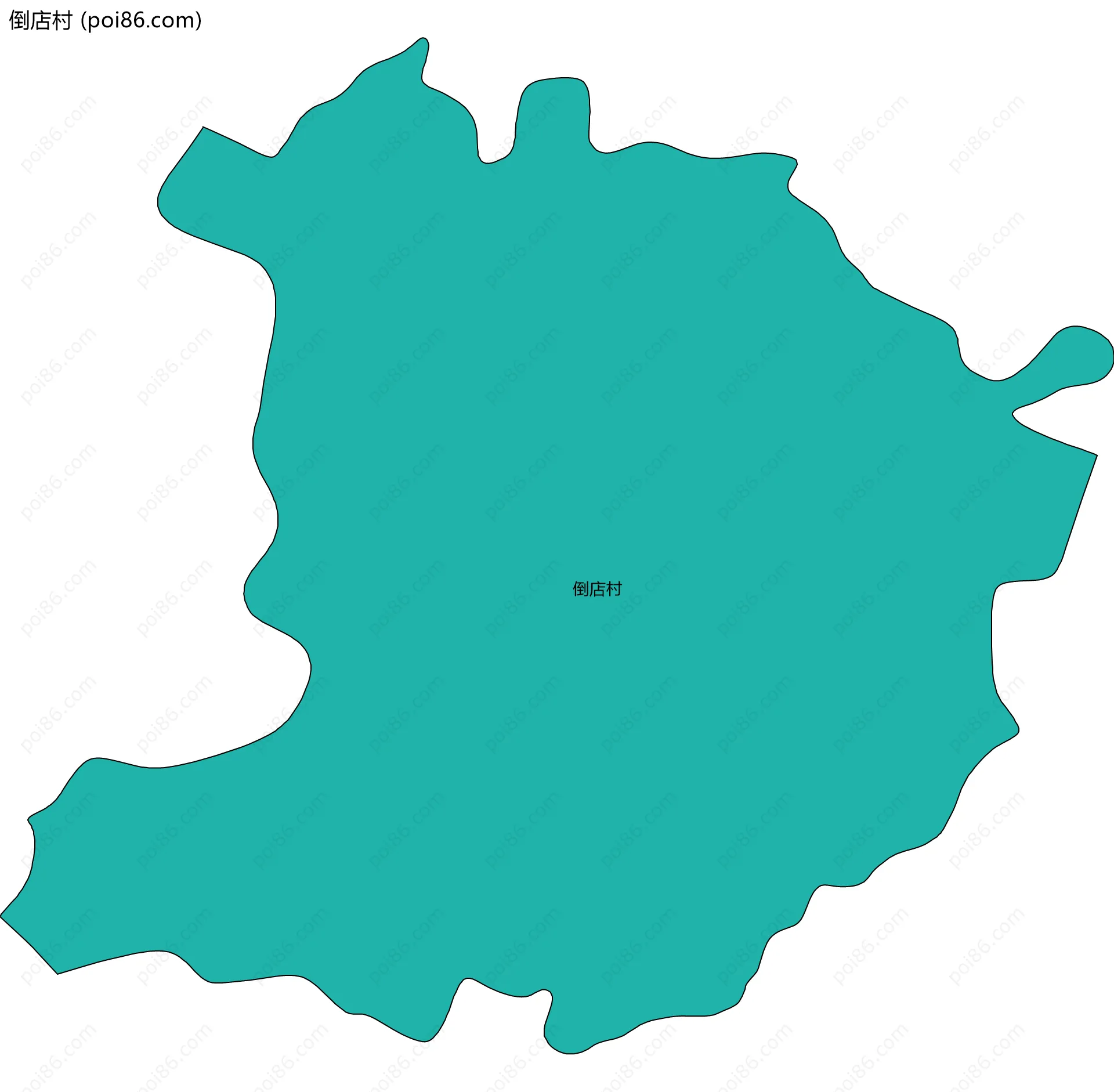 倒店村边界地图