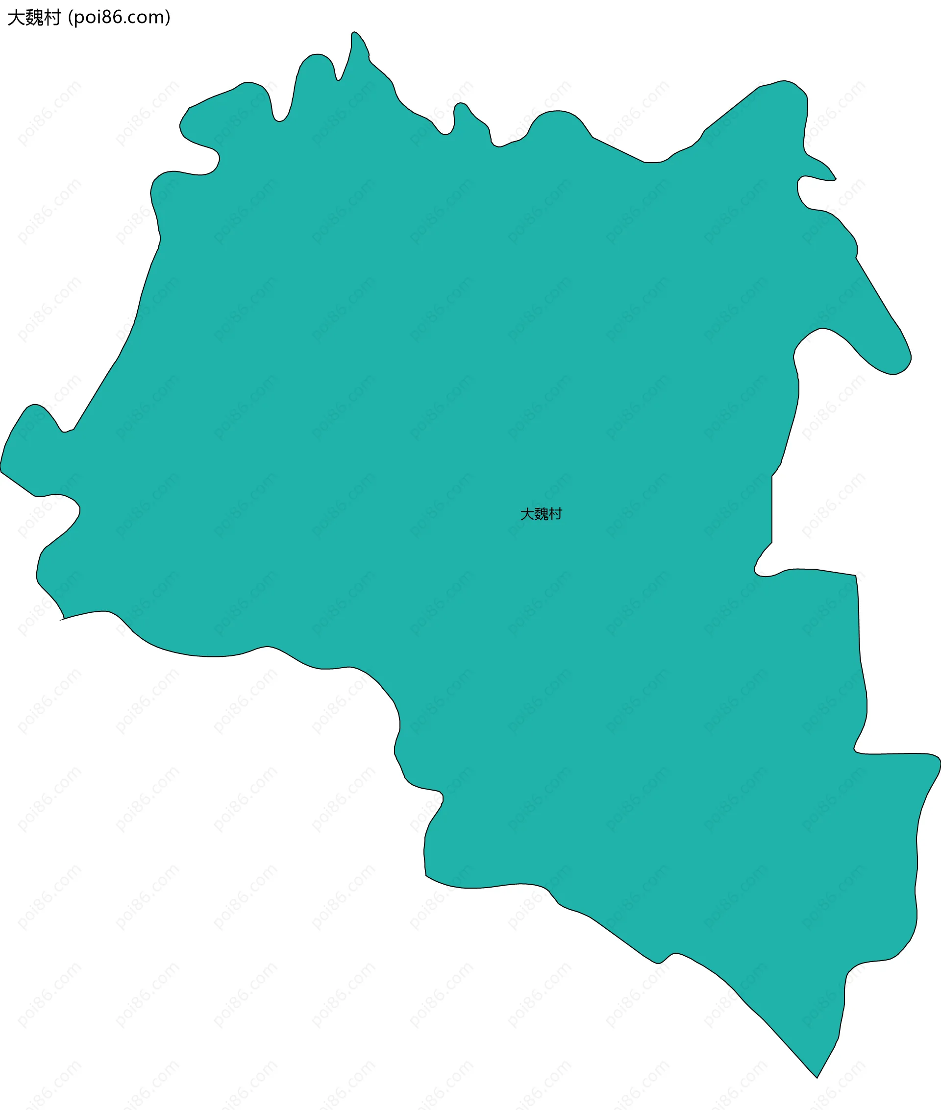 大魏村边界地图