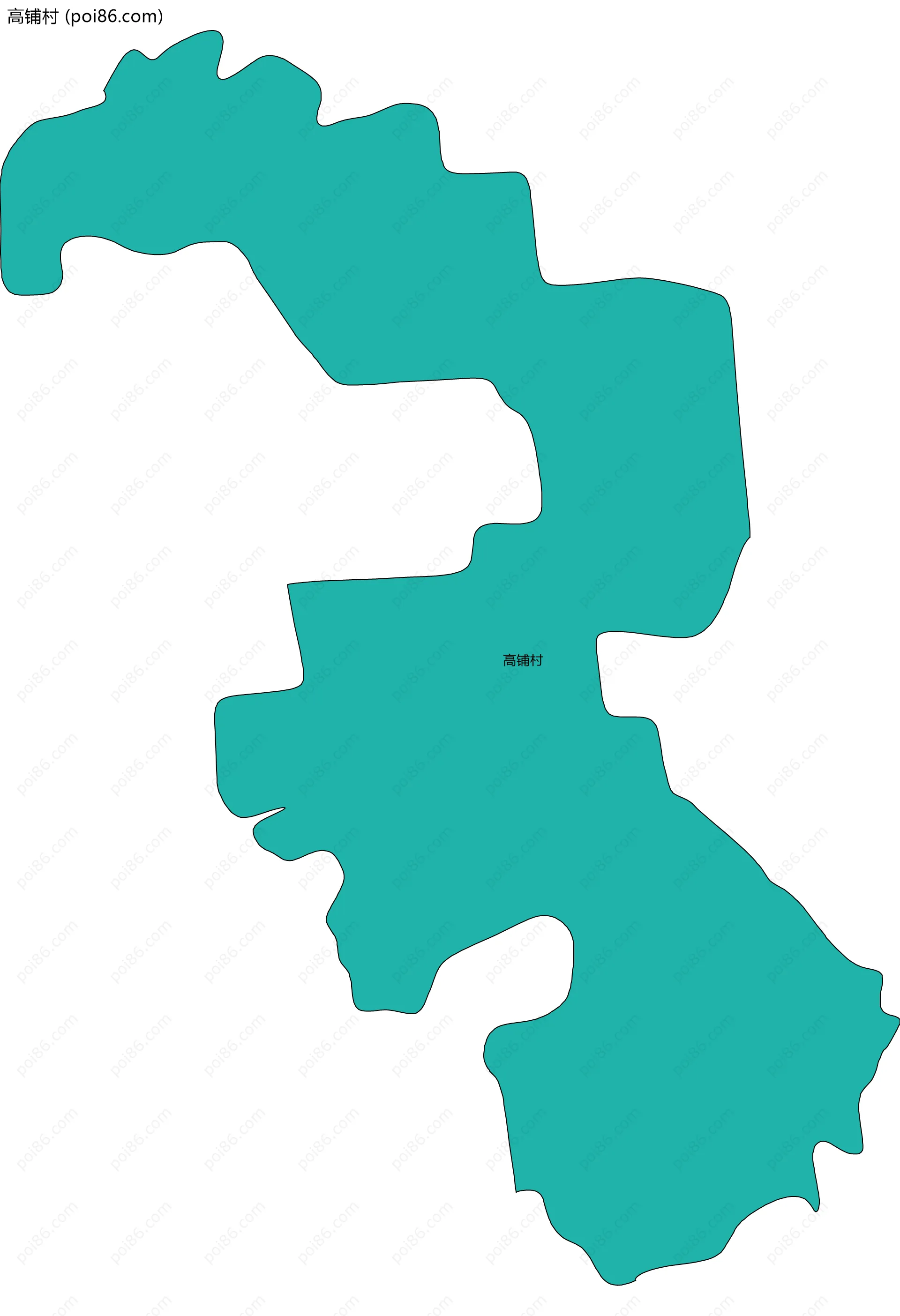 高铺村边界地图