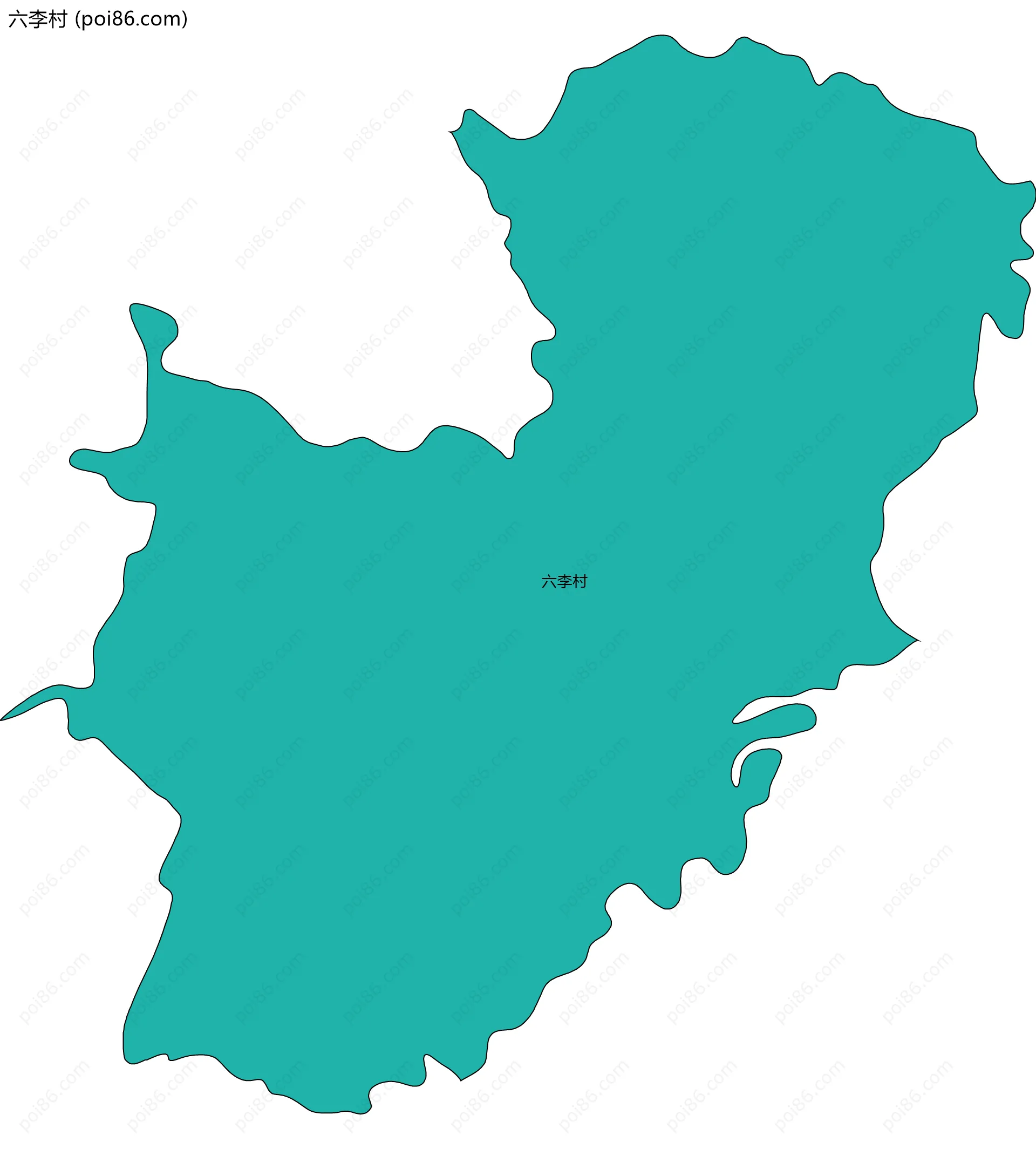 六李村边界地图