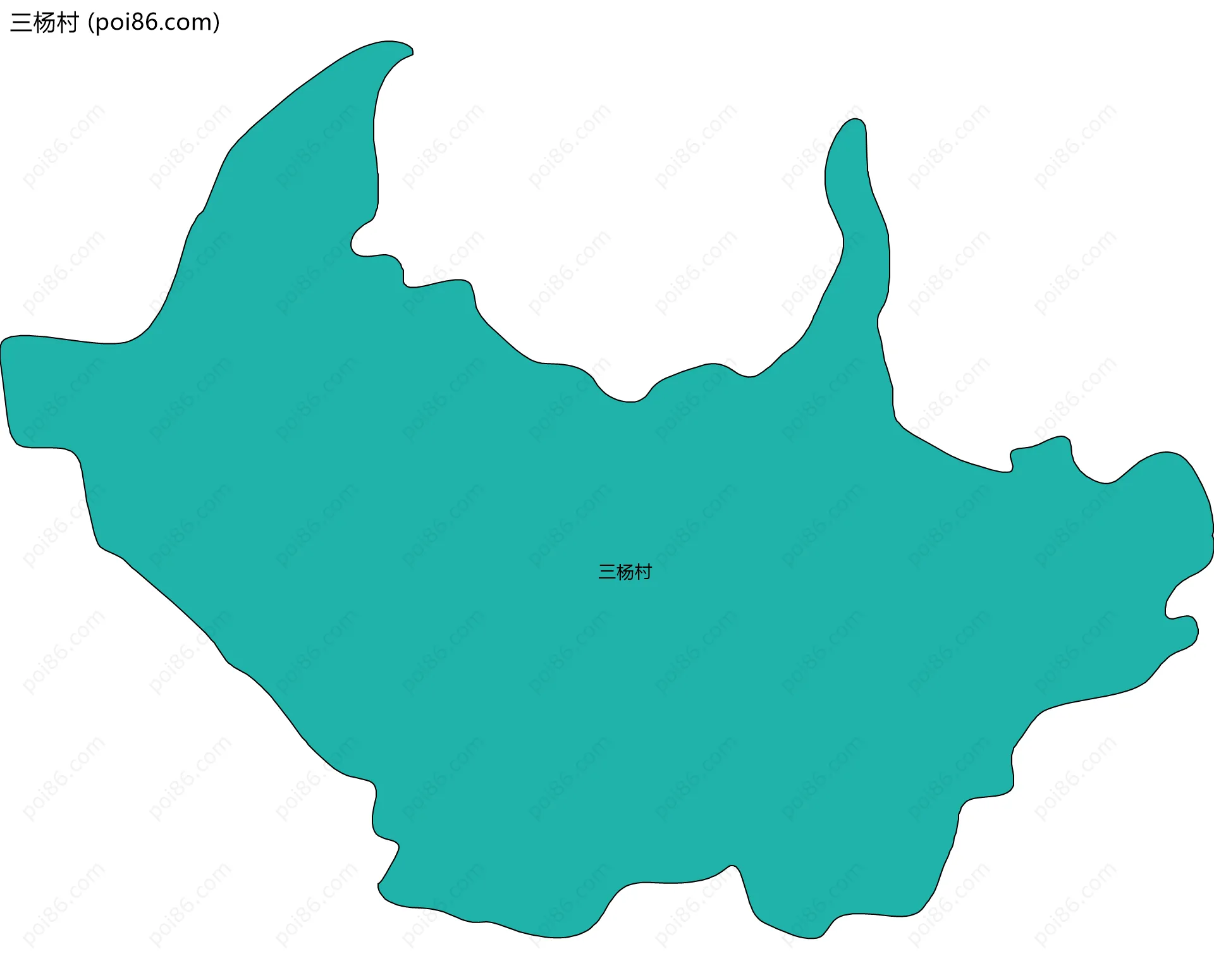 三杨村边界地图