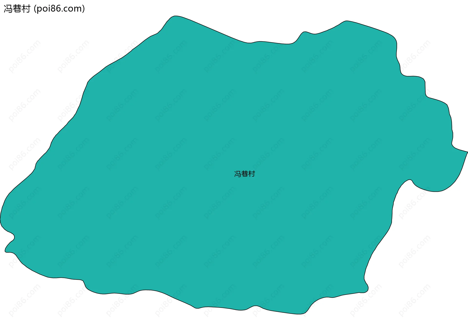 冯巷村边界地图