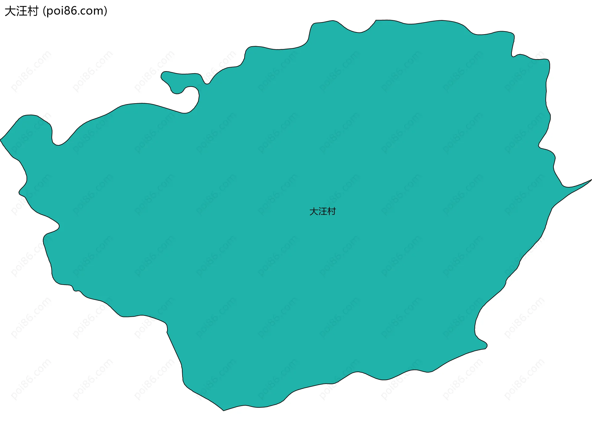 大汪村边界地图