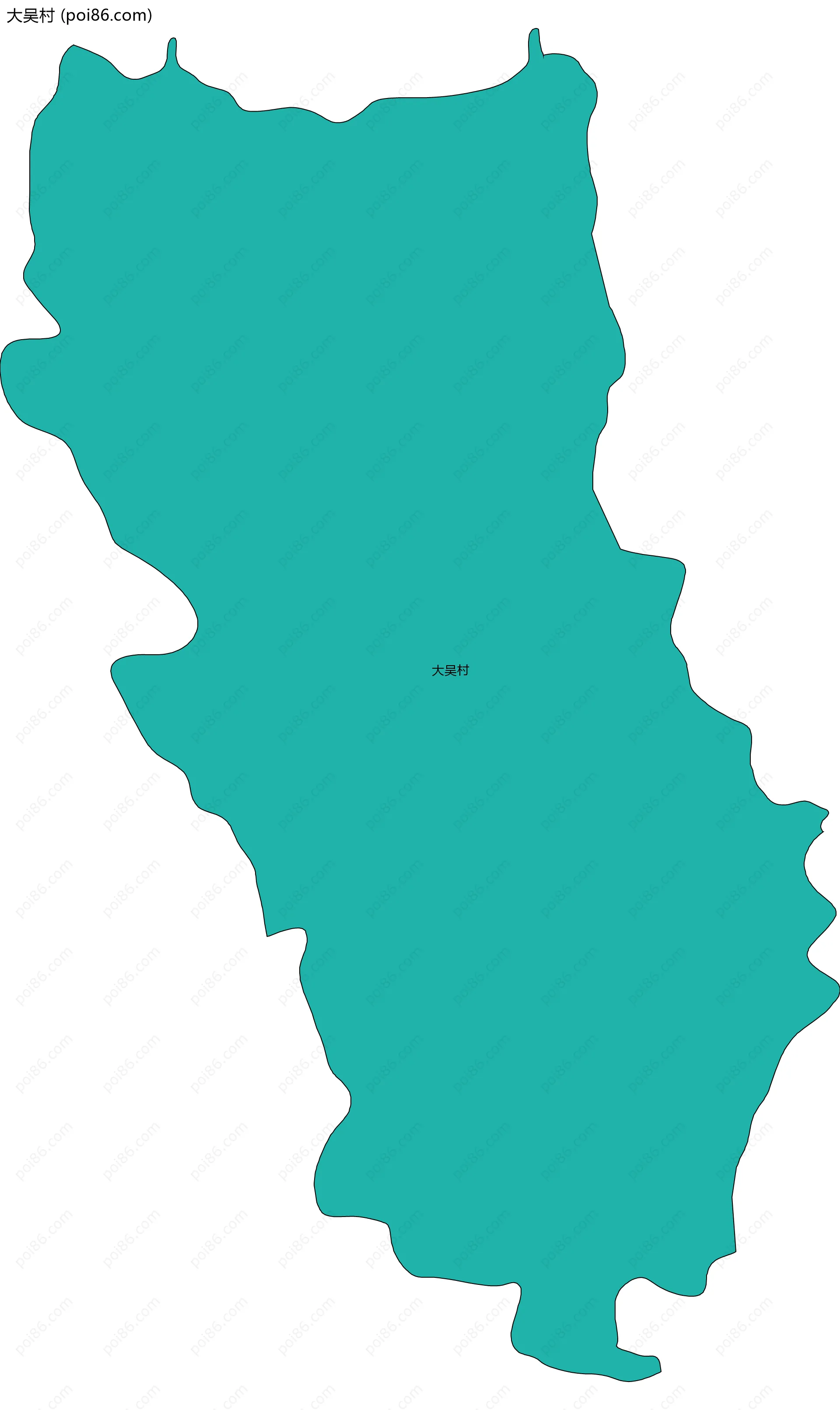 大吴村边界地图