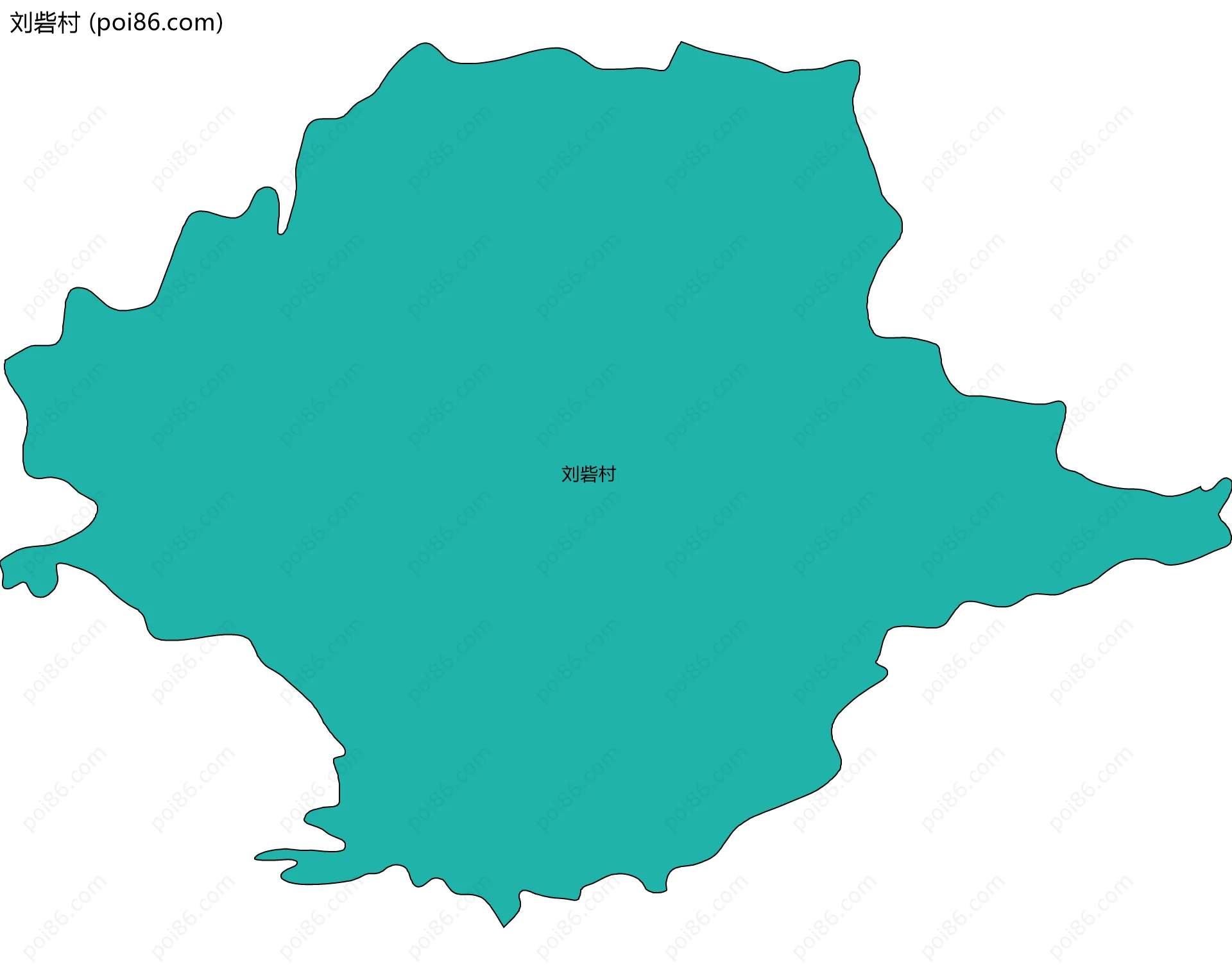 刘砦村边界地图
