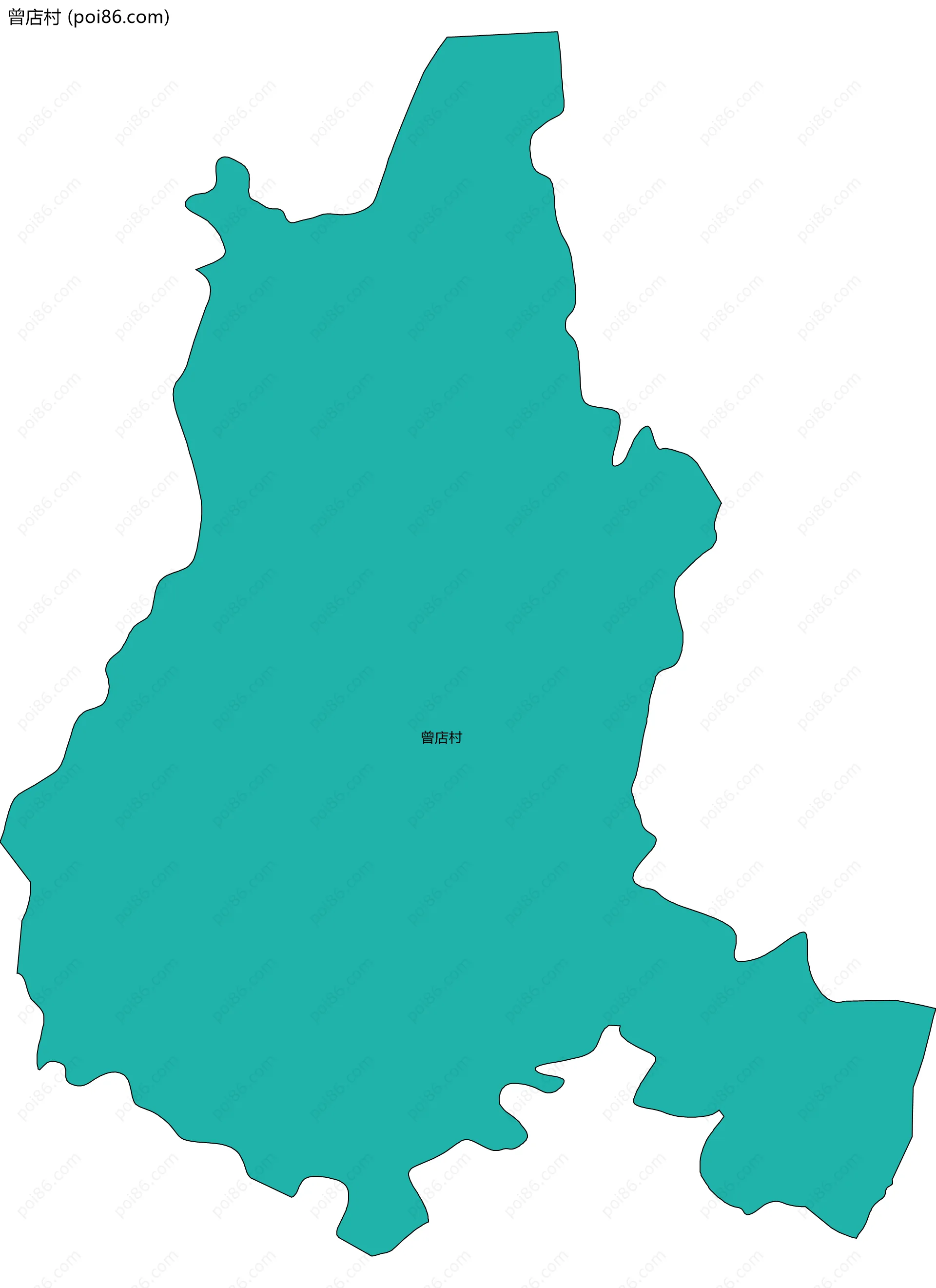 曾店村边界地图
