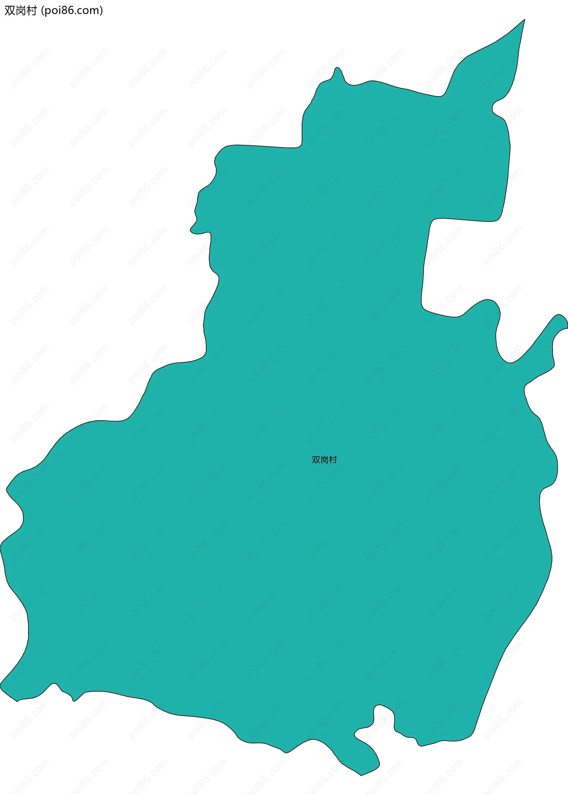 双岗村边界地图