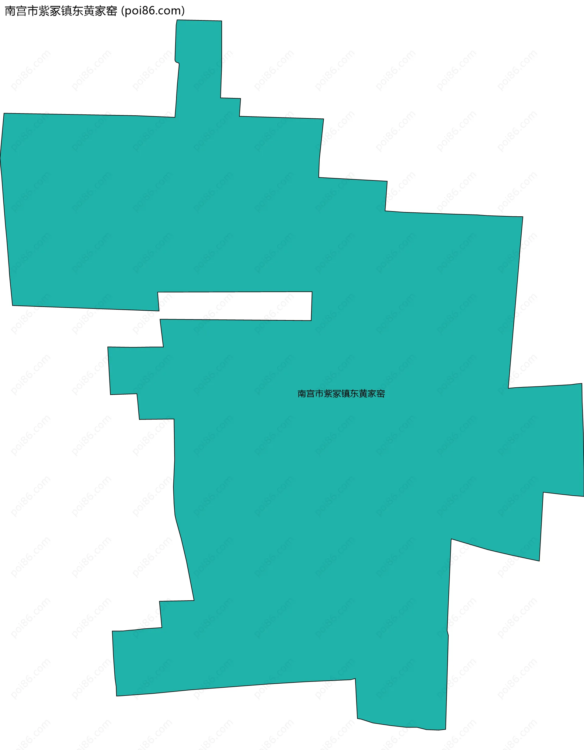 南宫市紫冢镇东黄家窑边界地图
