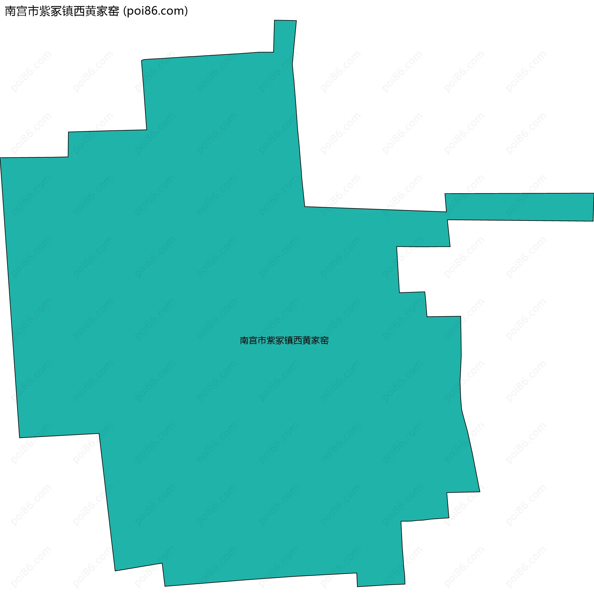 南宫市紫冢镇西黄家窑边界地图