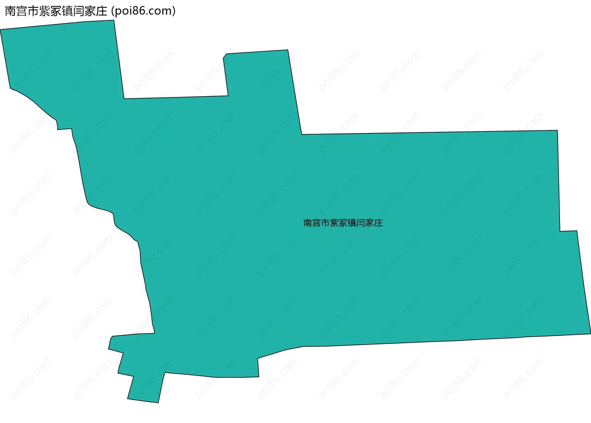 南宫市紫冢镇闫家庄边界地图