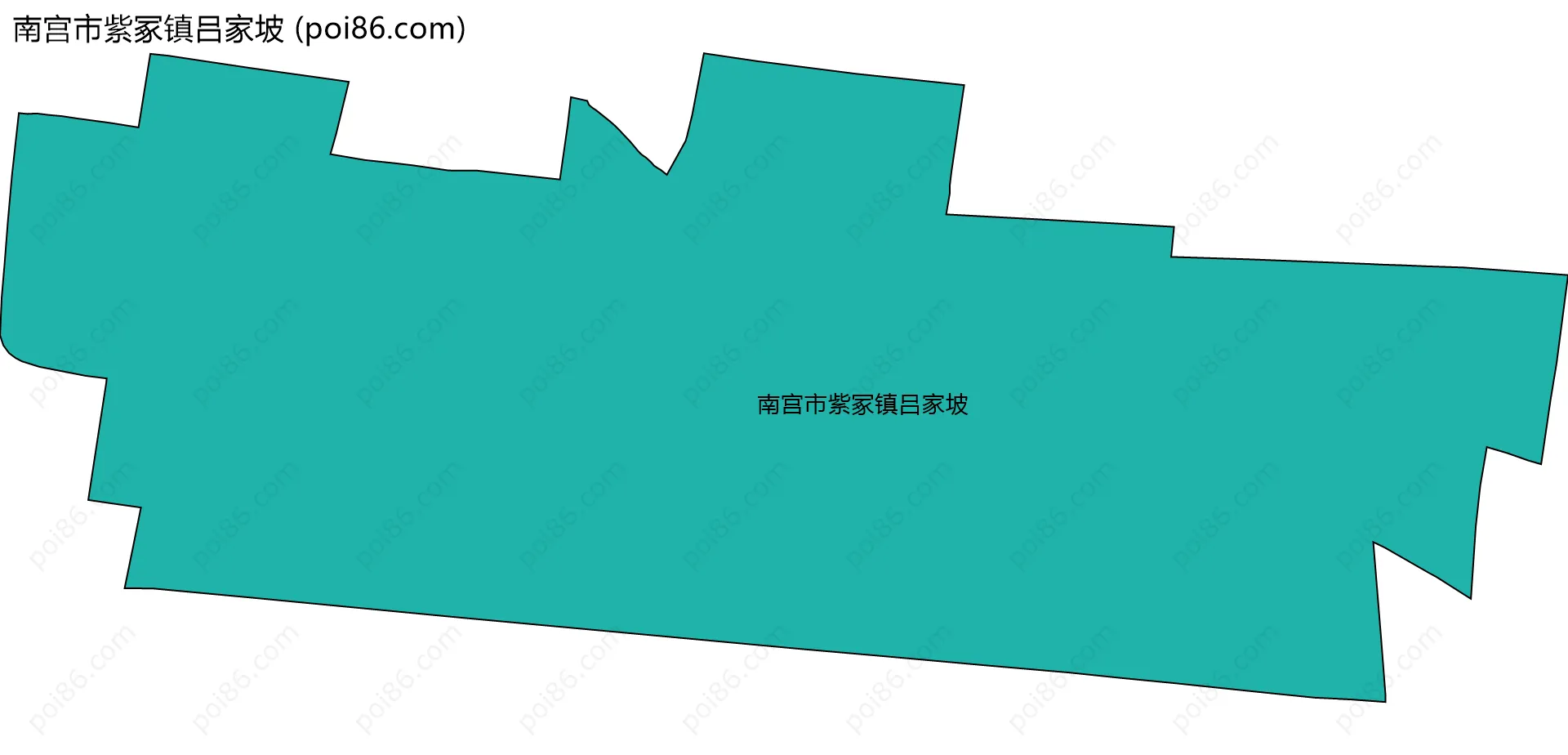 南宫市紫冢镇吕家坡边界地图