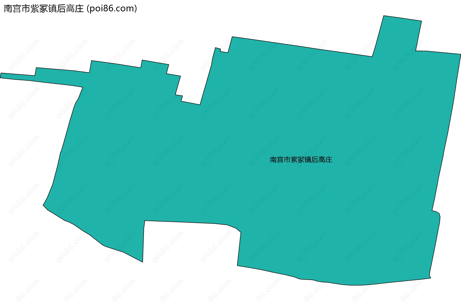 南宫市紫冢镇后高庄边界地图