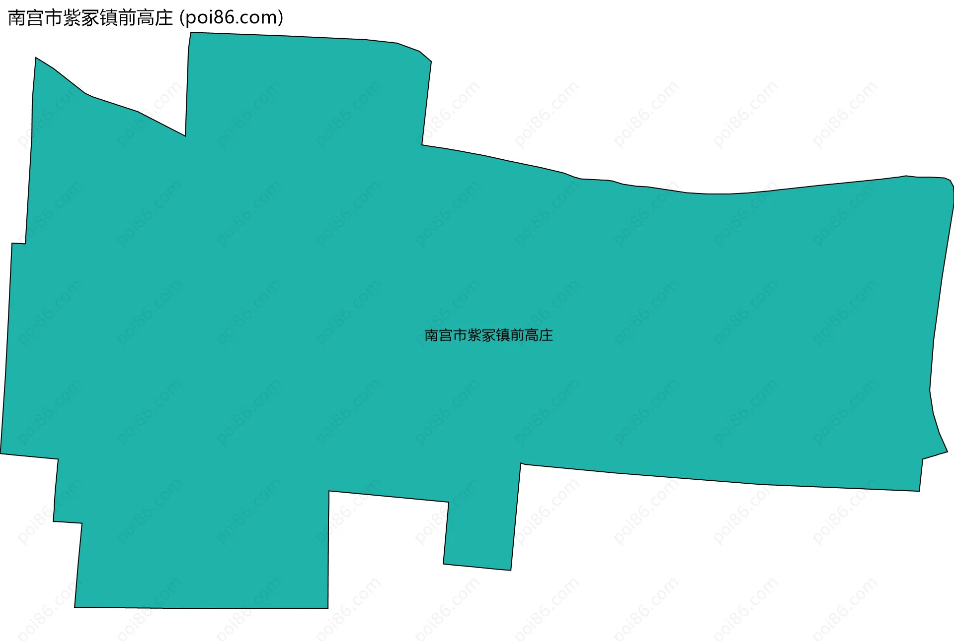 南宫市紫冢镇前高庄边界地图