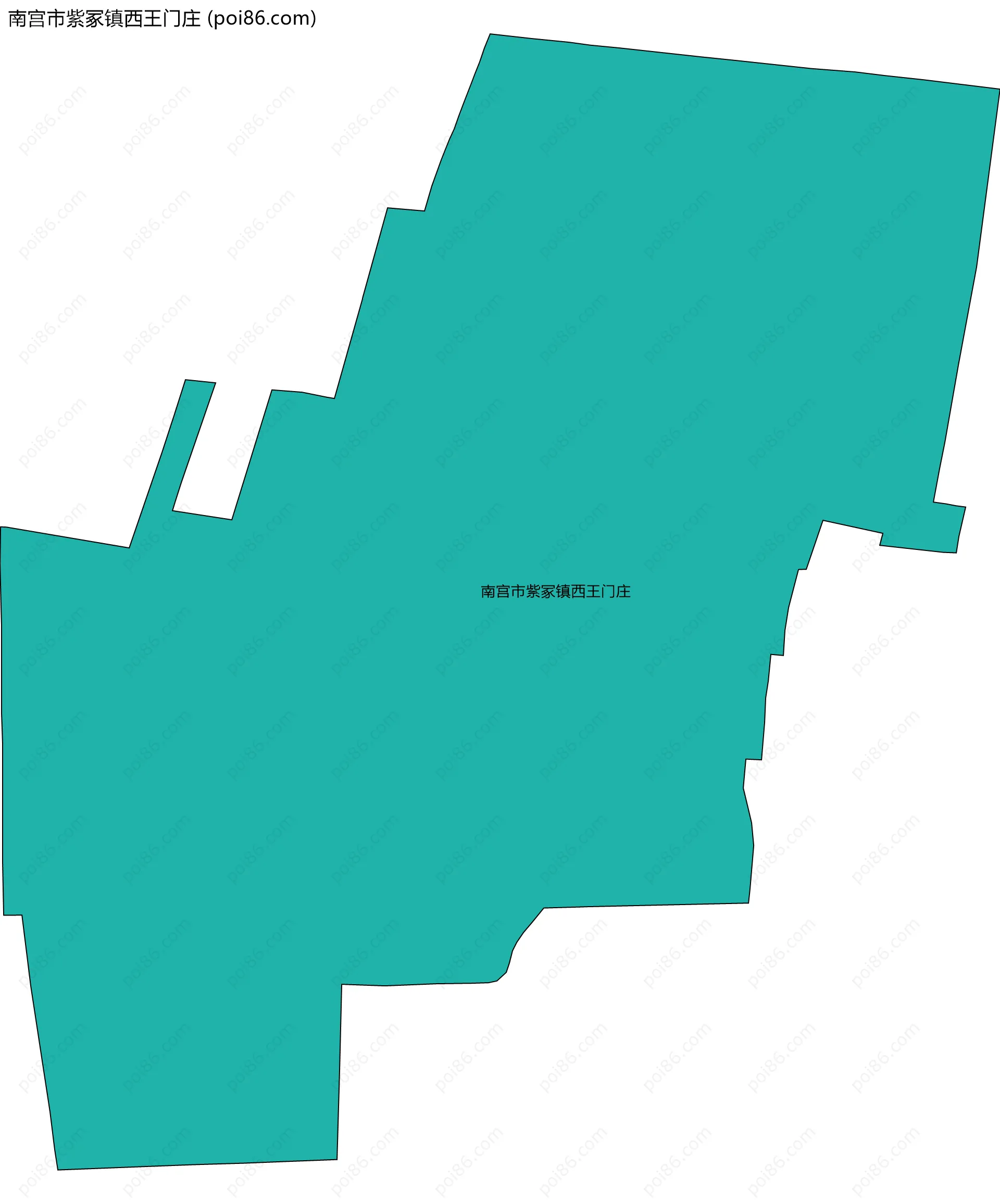 南宫市紫冢镇西王门庄边界地图