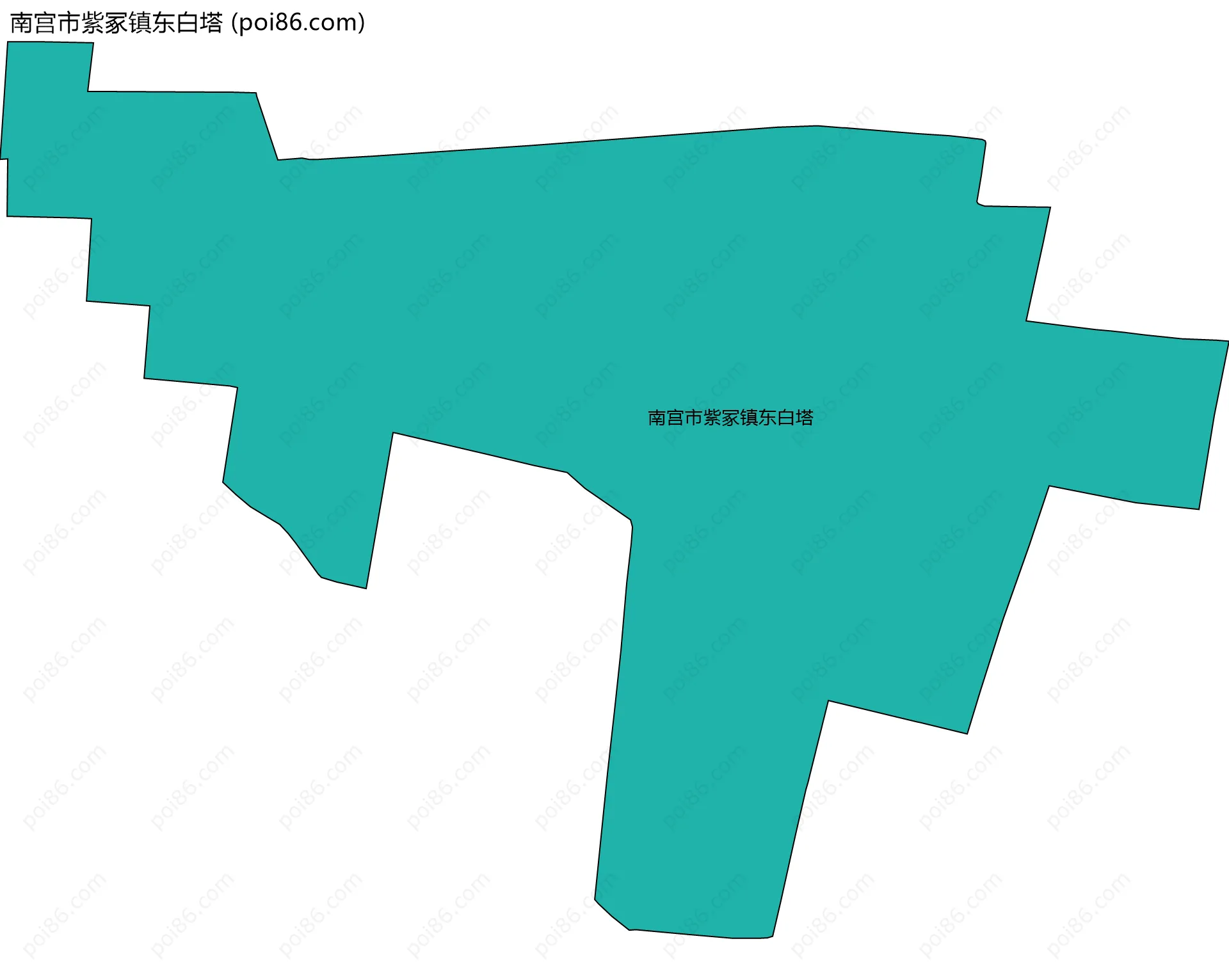 南宫市紫冢镇东白塔边界地图