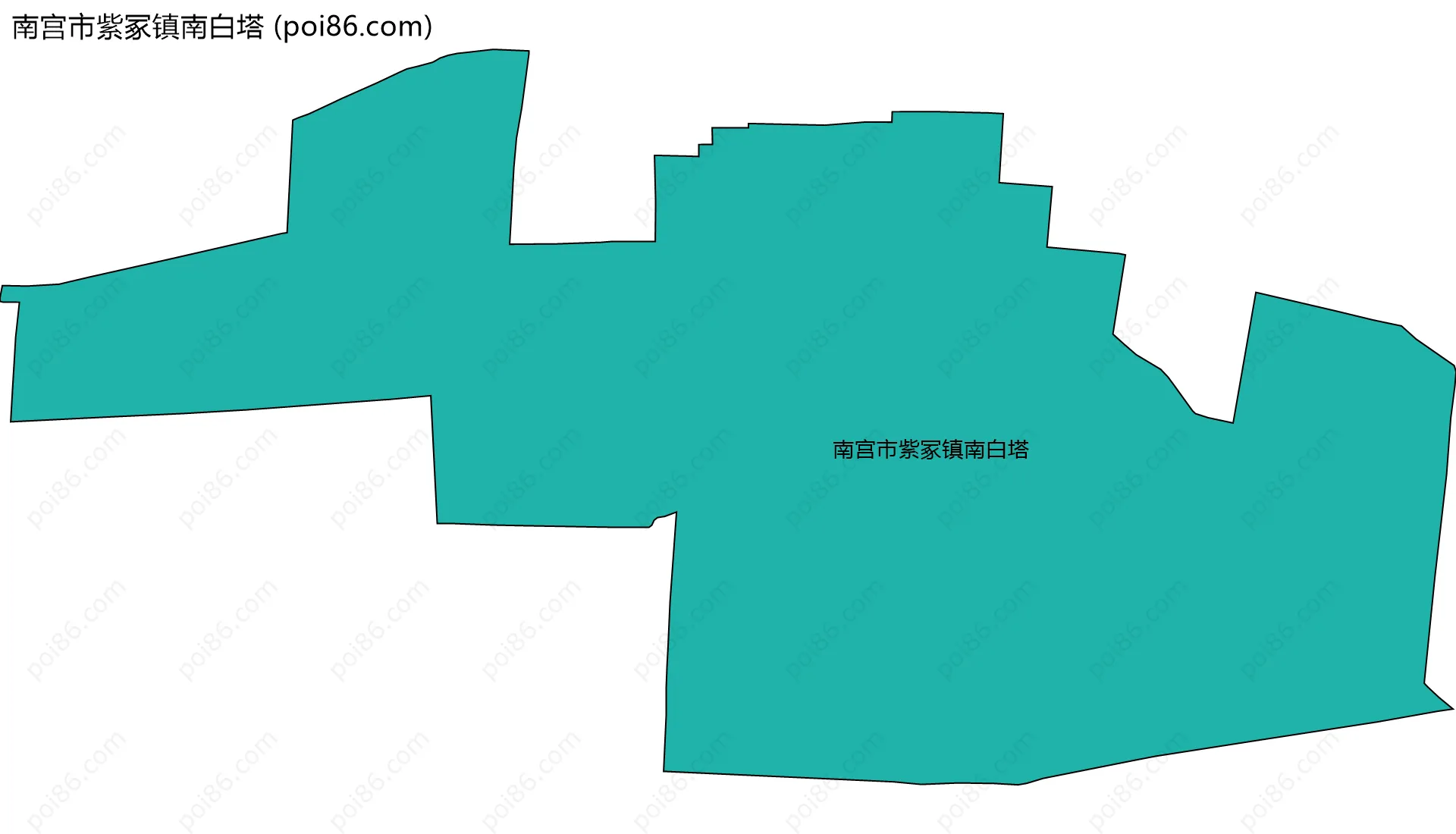 南宫市紫冢镇南白塔边界地图