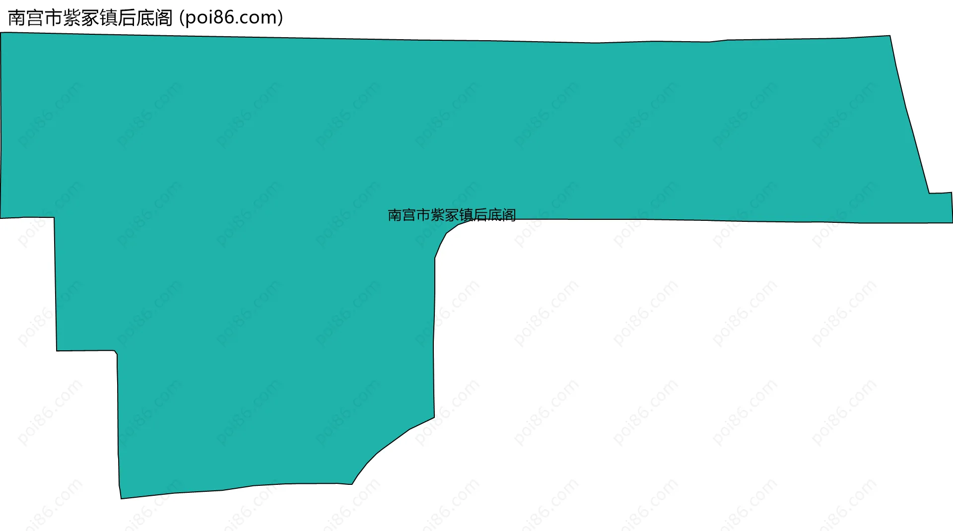 南宫市紫冢镇后底阁边界地图