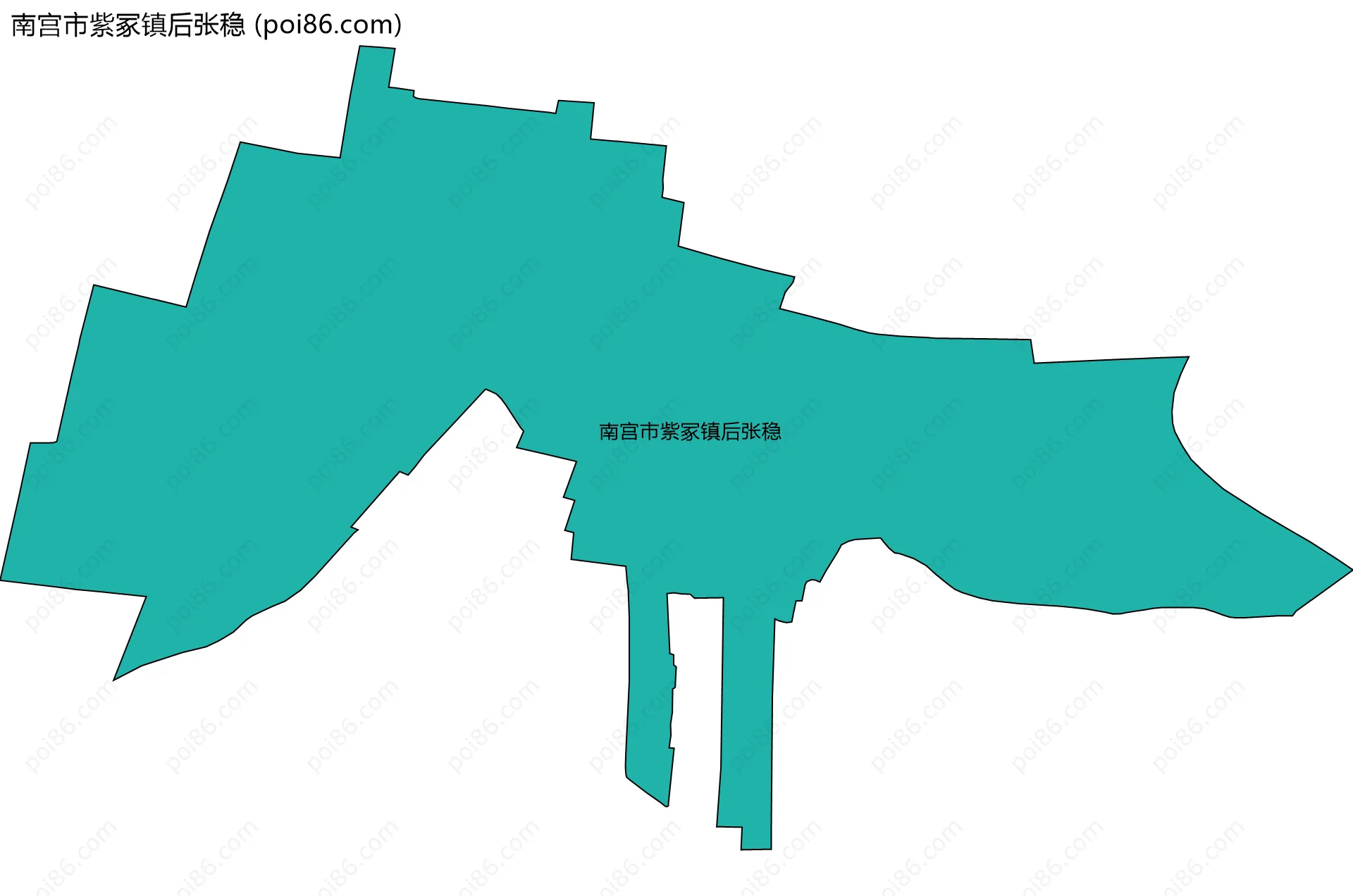 南宫市紫冢镇后张稳边界地图