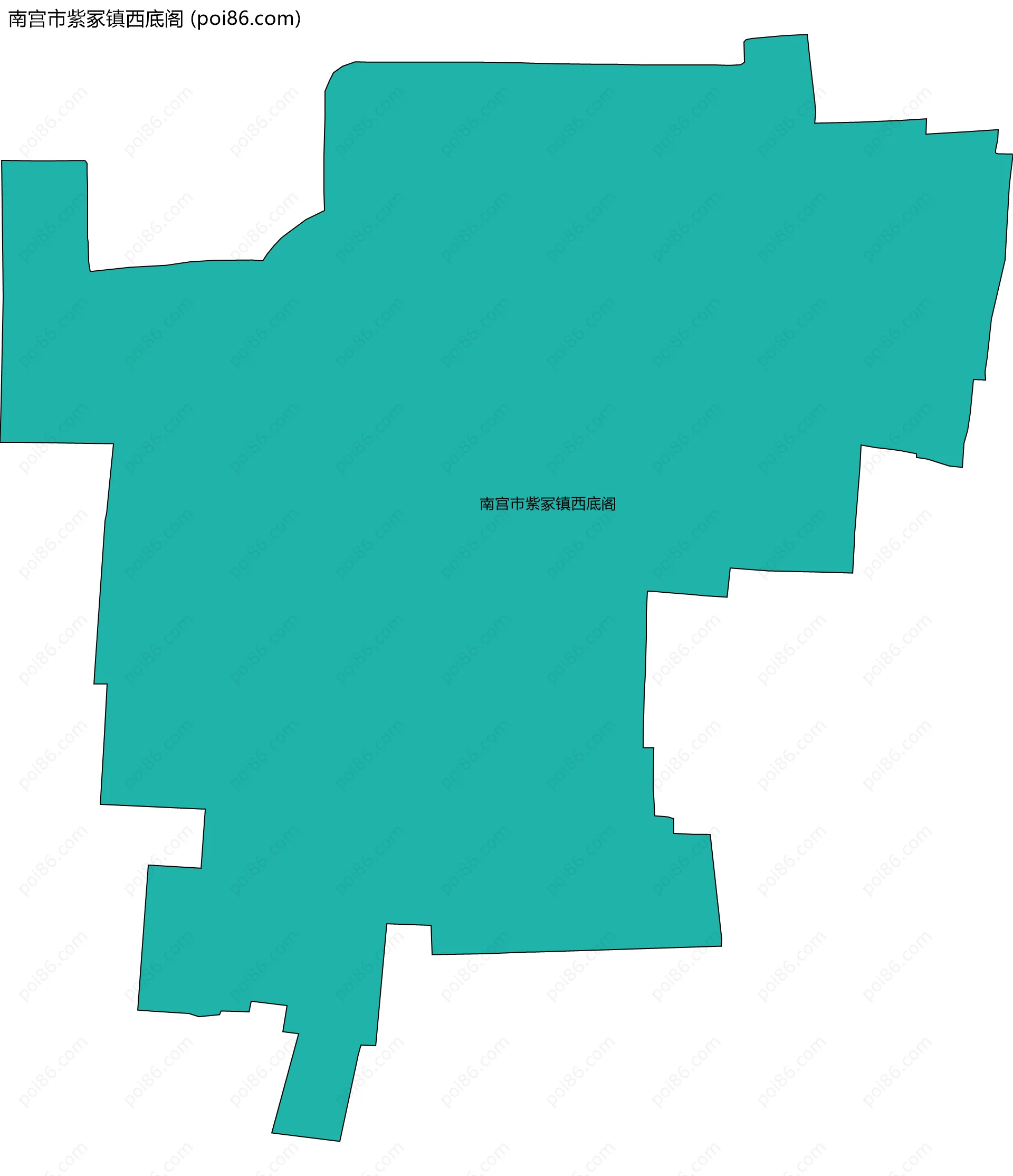 南宫市紫冢镇西底阁边界地图