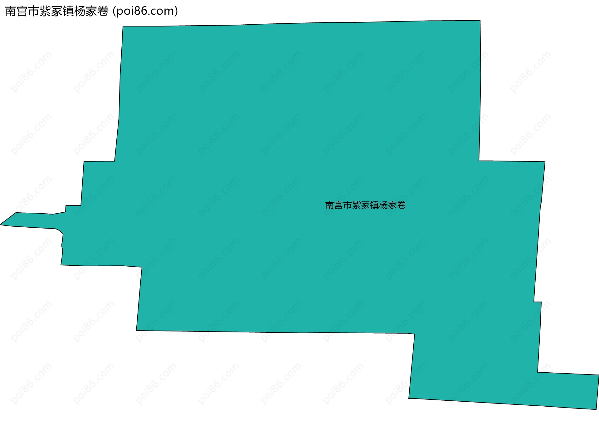 南宫市紫冢镇杨家卷边界地图