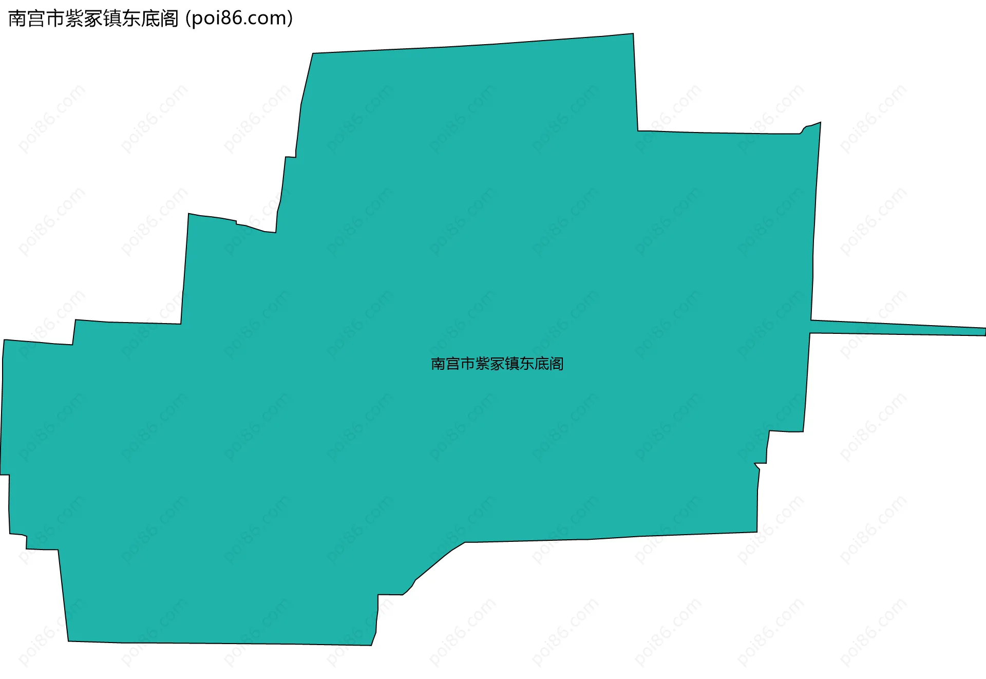 南宫市紫冢镇东底阁边界地图