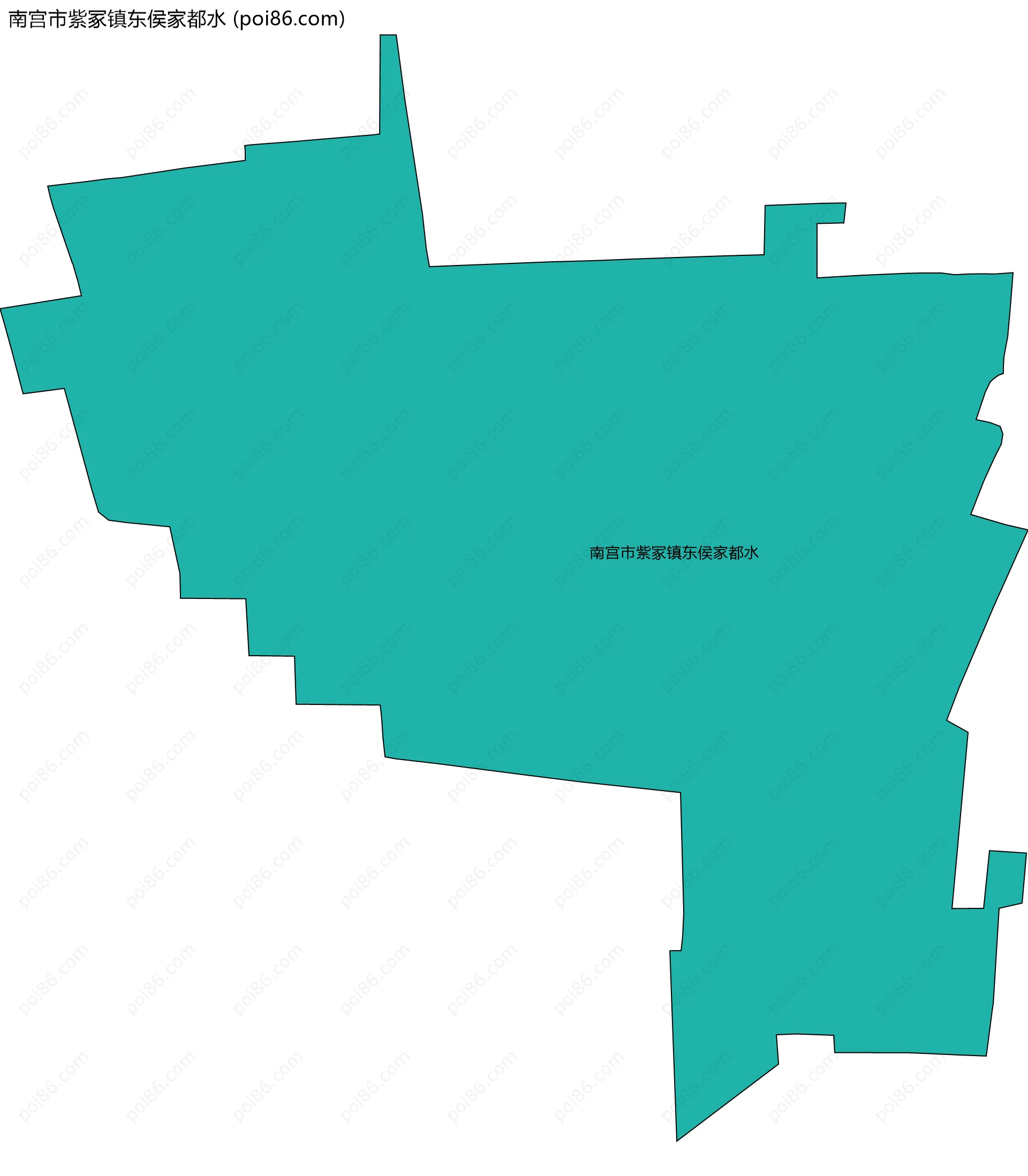 南宫市紫冢镇东侯家都水边界地图