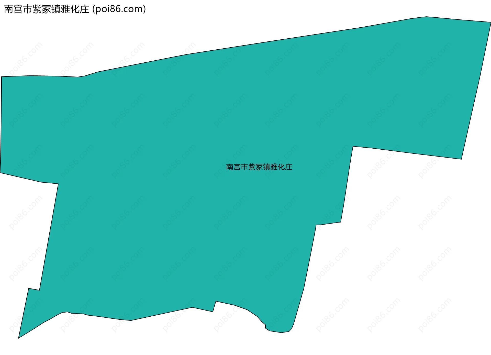 南宫市紫冢镇雅化庄边界地图