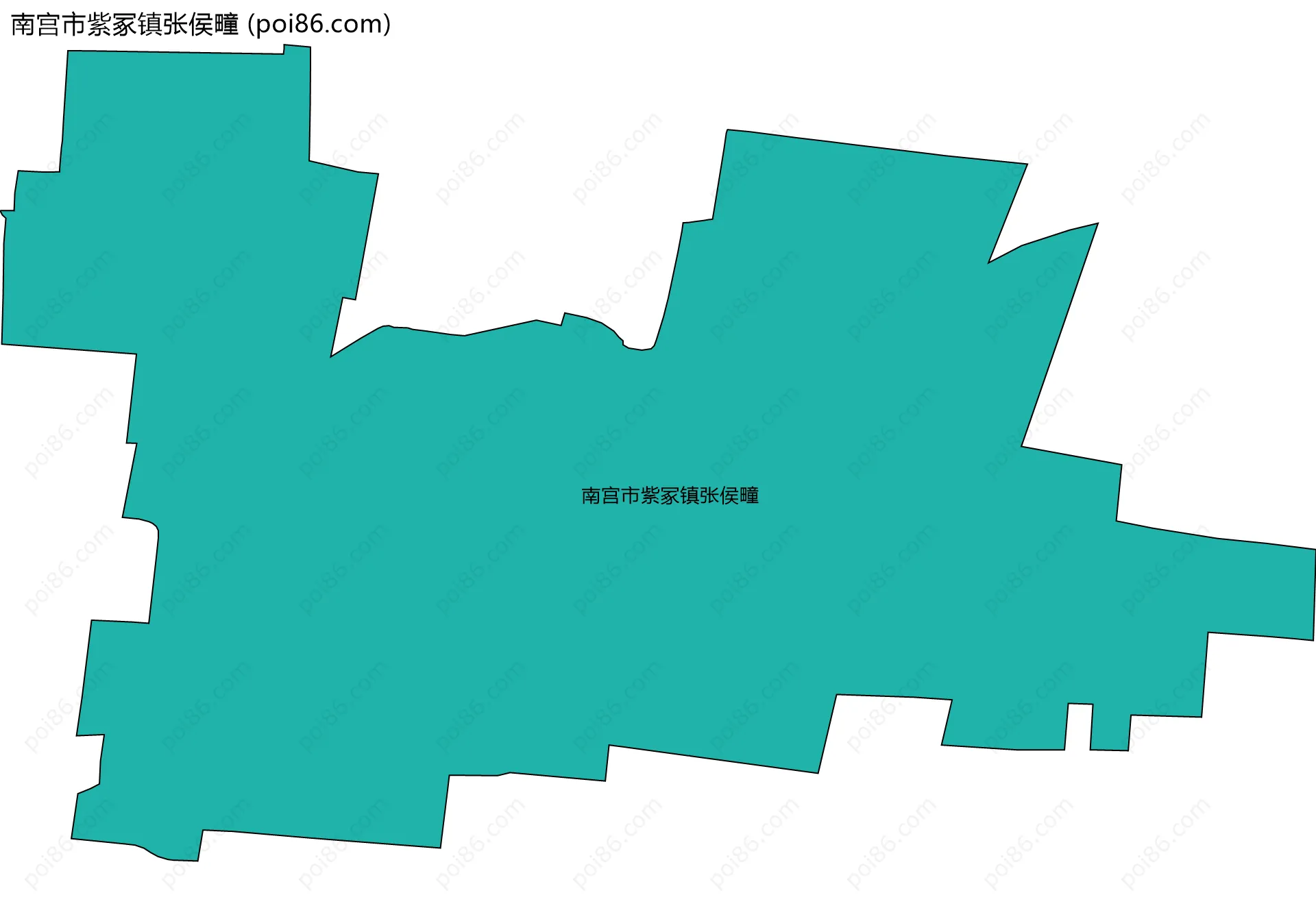 南宫市紫冢镇张侯疃边界地图