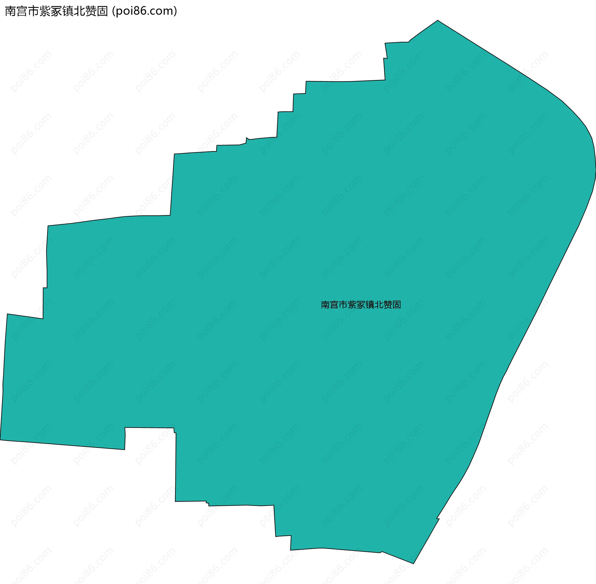 南宫市紫冢镇北赞固边界地图
