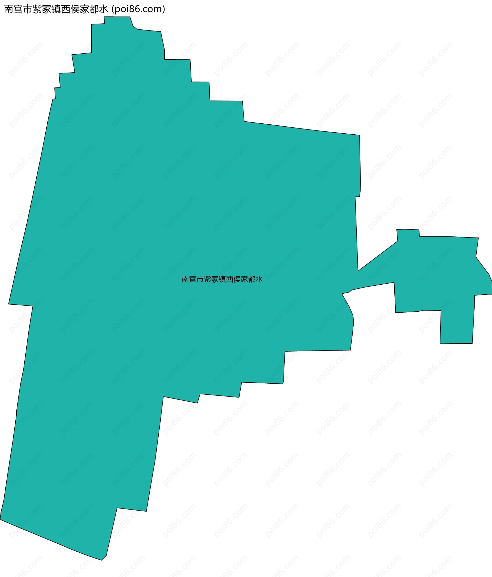 南宫市紫冢镇西侯家都水边界地图