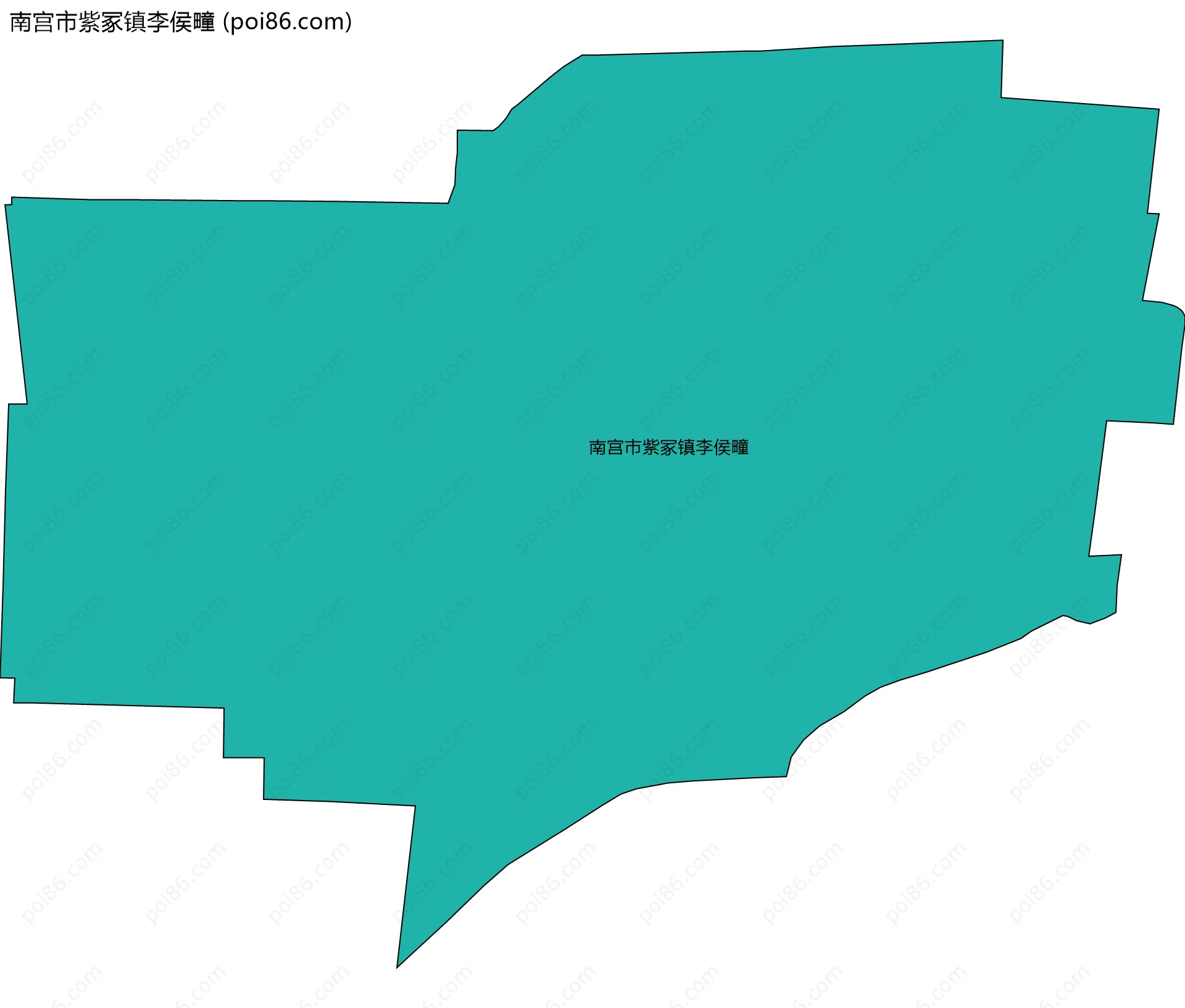 南宫市紫冢镇李侯疃边界地图