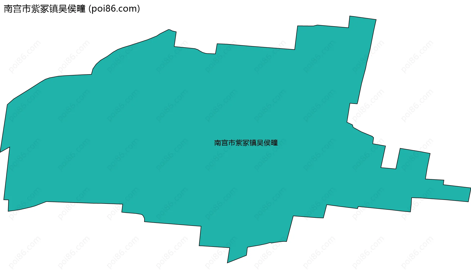 南宫市紫冢镇吴侯疃边界地图