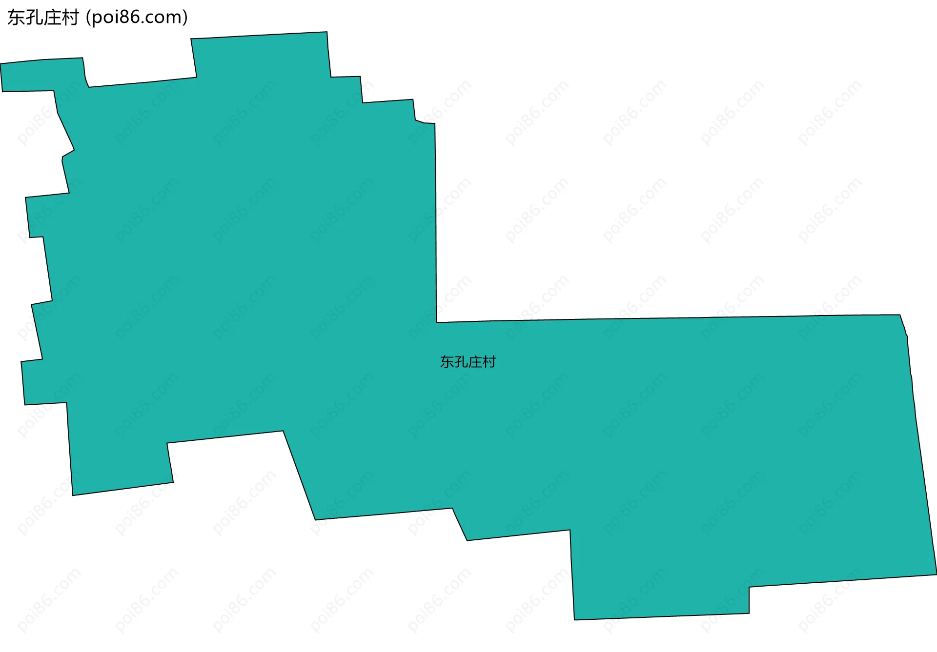 东孔庄村边界地图
