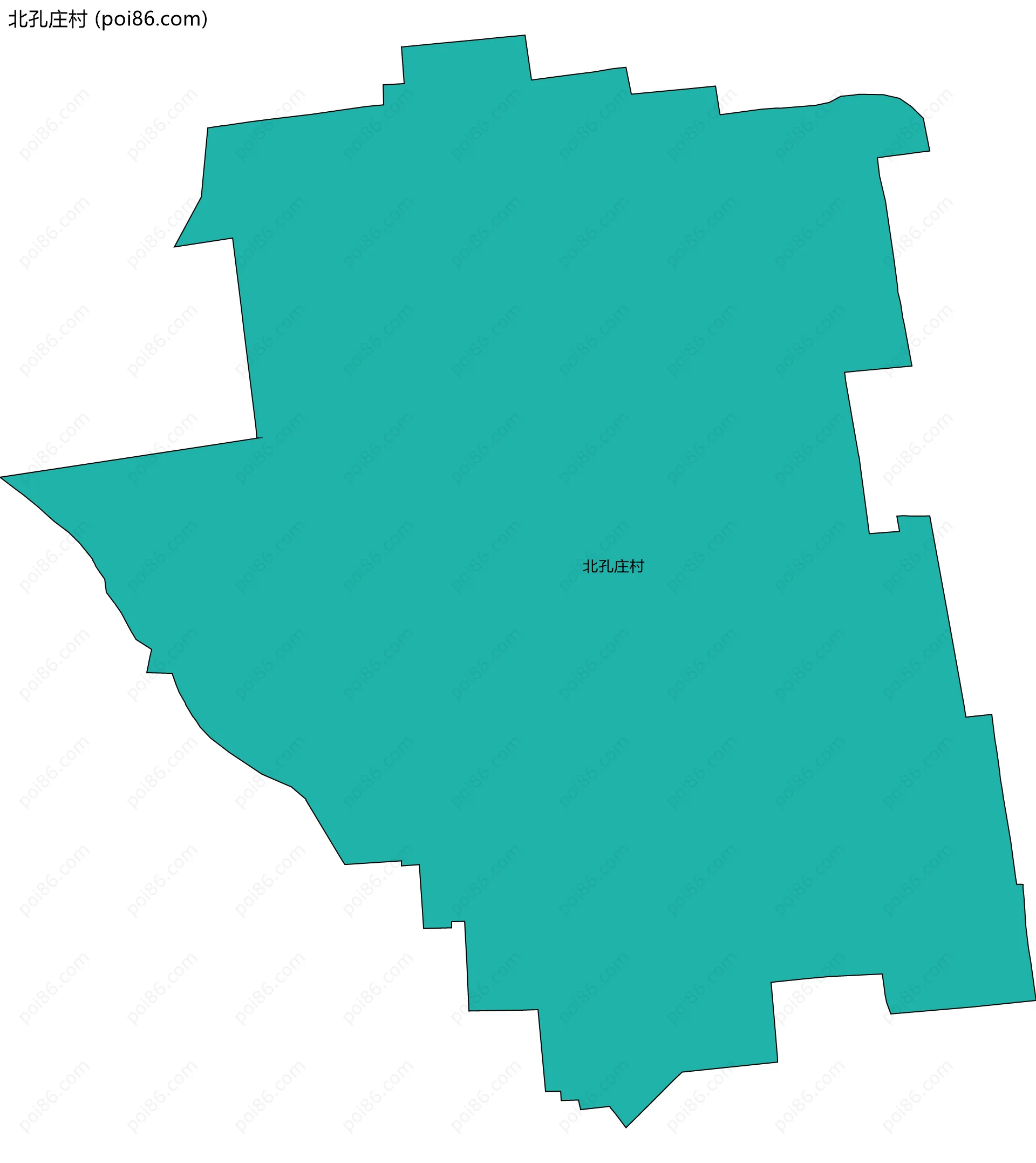 北孔庄村边界地图