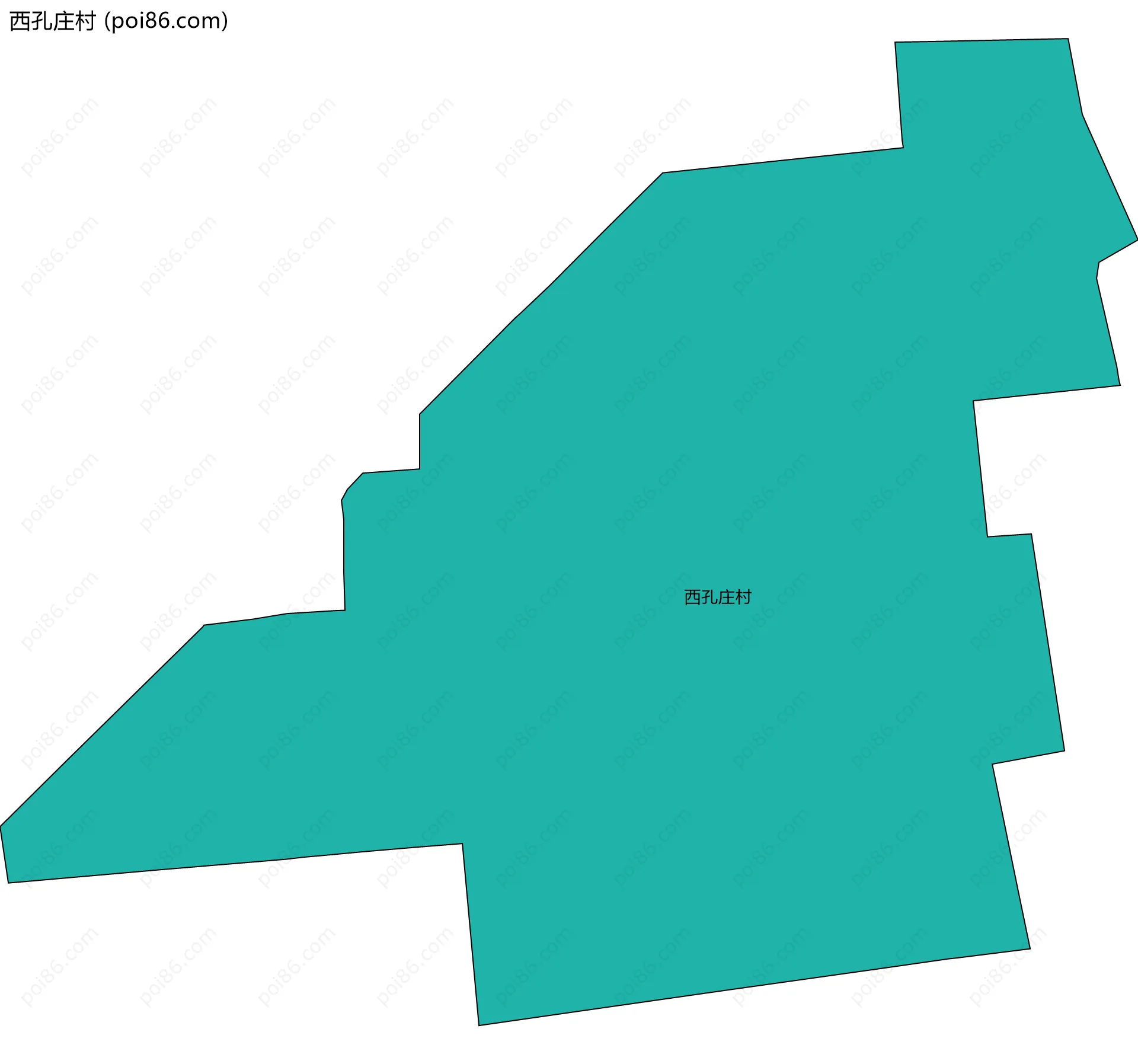 西孔庄村边界地图