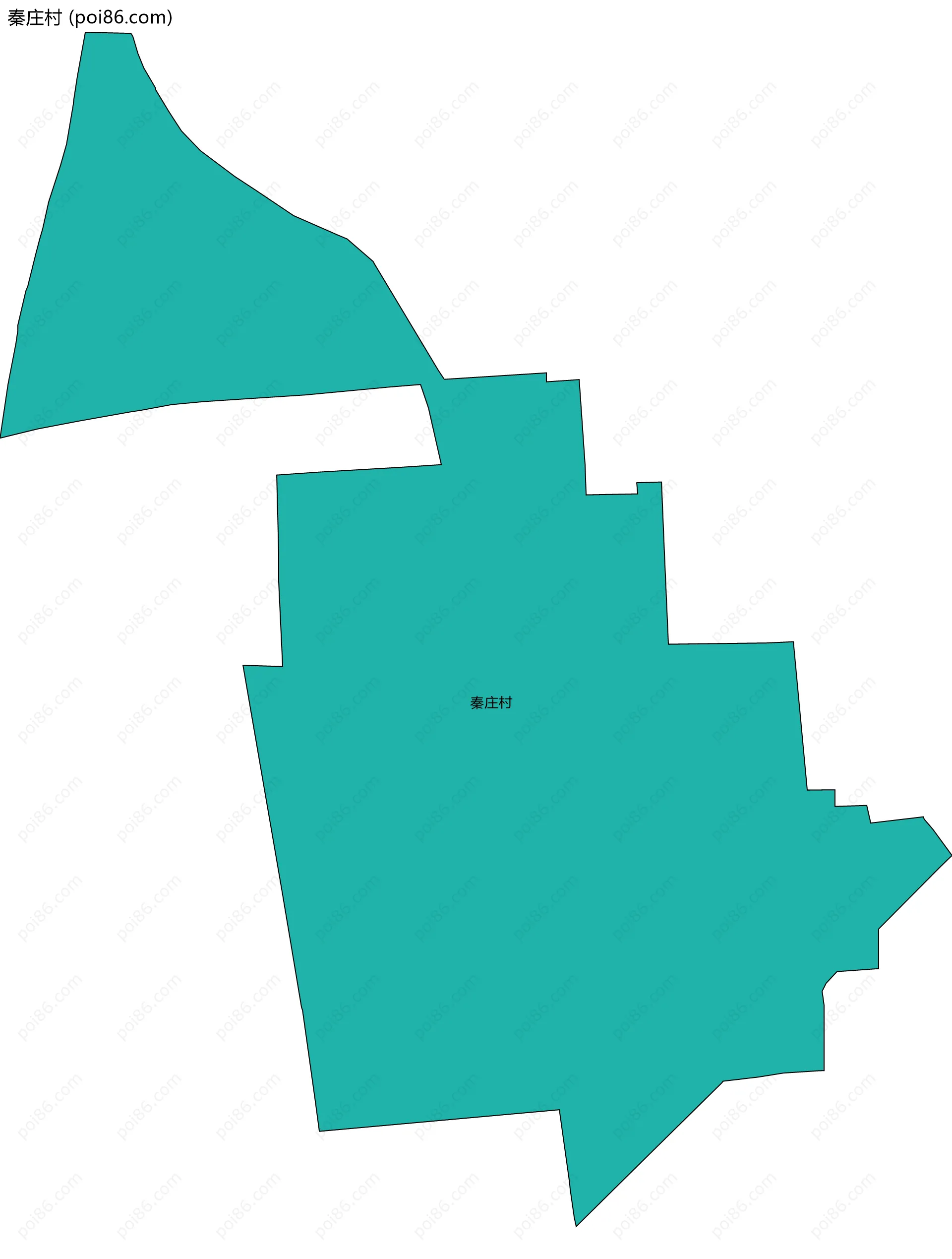 秦庄村边界地图