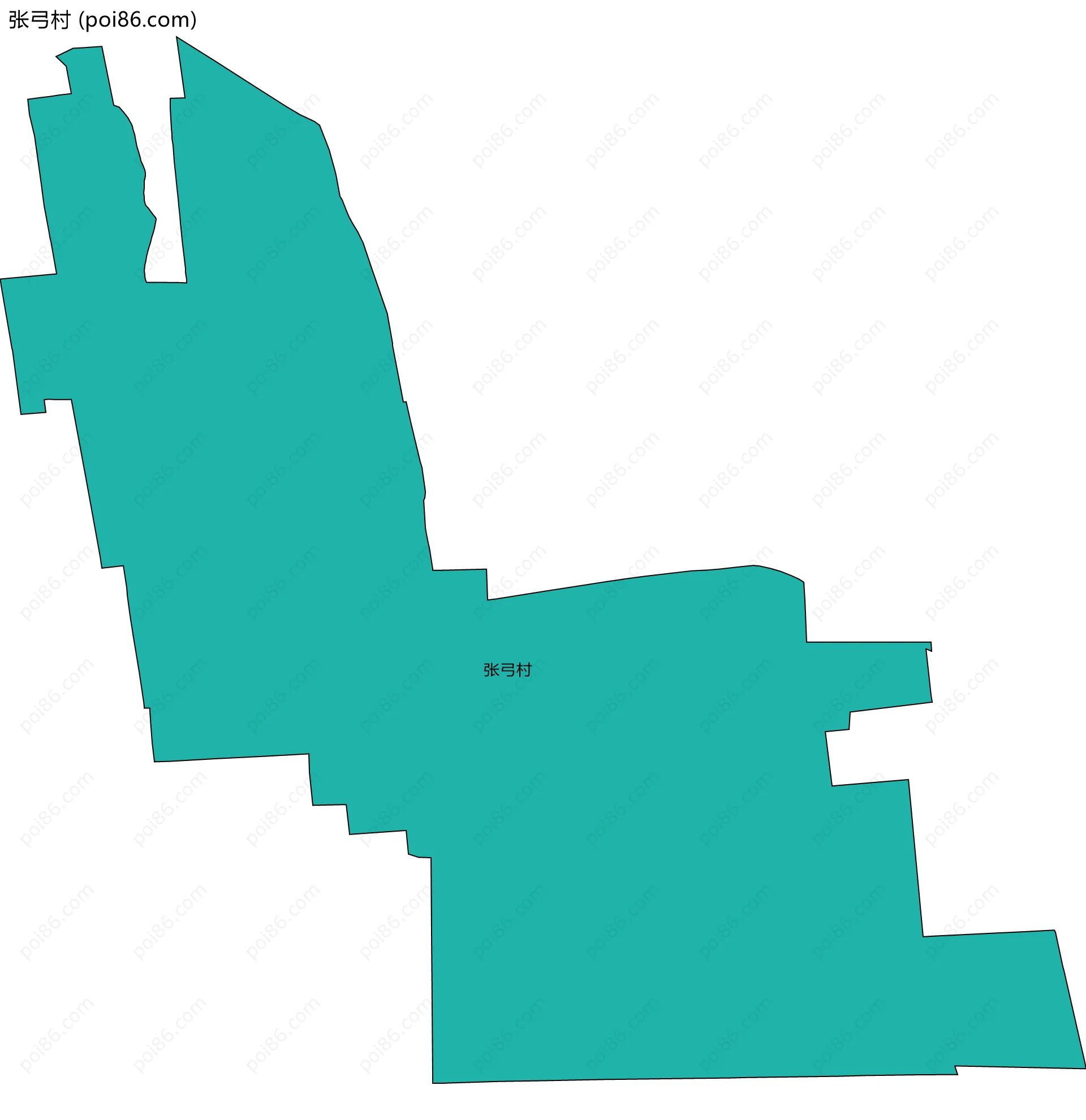 张弓村边界地图