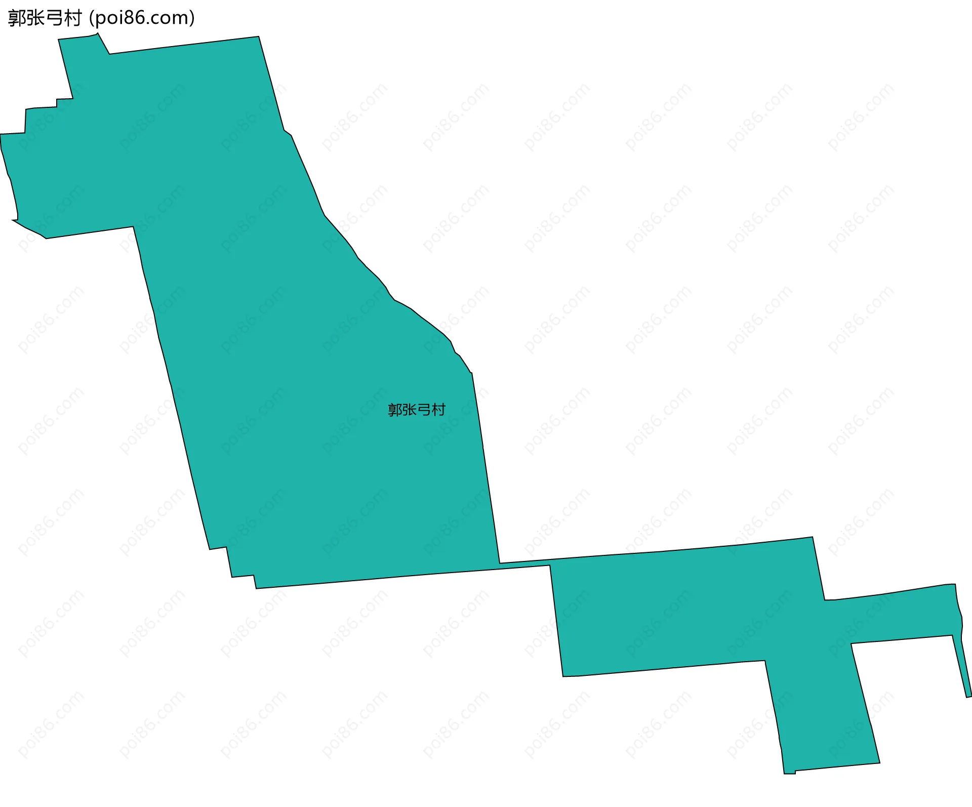 郭张弓村边界地图